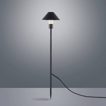 Lindby Gartenleuchte Velenora, LED-Leuchtmittel fest verbaut, warmweiß, Modern, Aluminium, Acryl, Schwarz, 3 flammig, inkl. Leuchtmittel