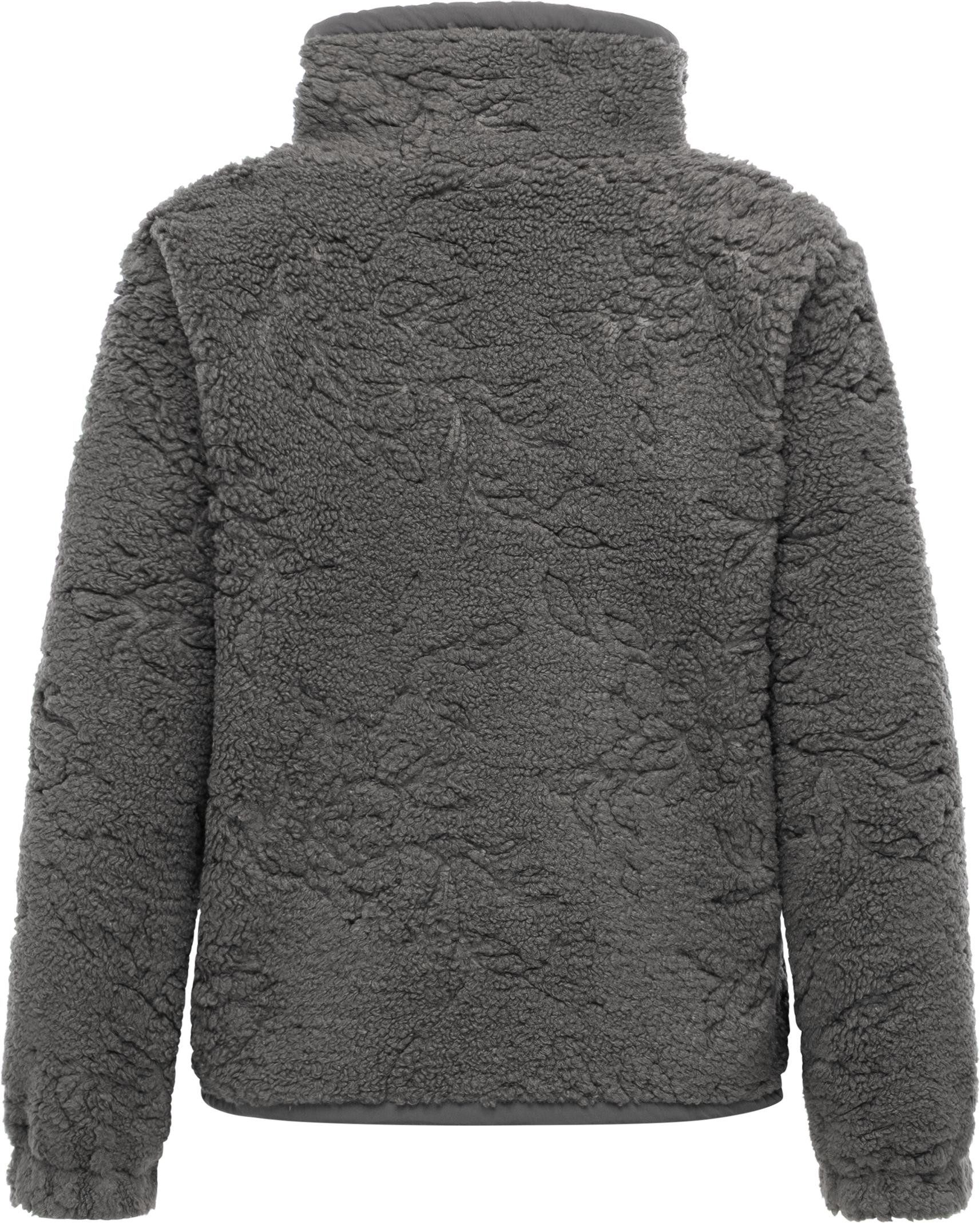 Ragwear Plüschjacke Nordicka II Sportliche Teddy-Fleecejacke mit verstellbarem Kragen