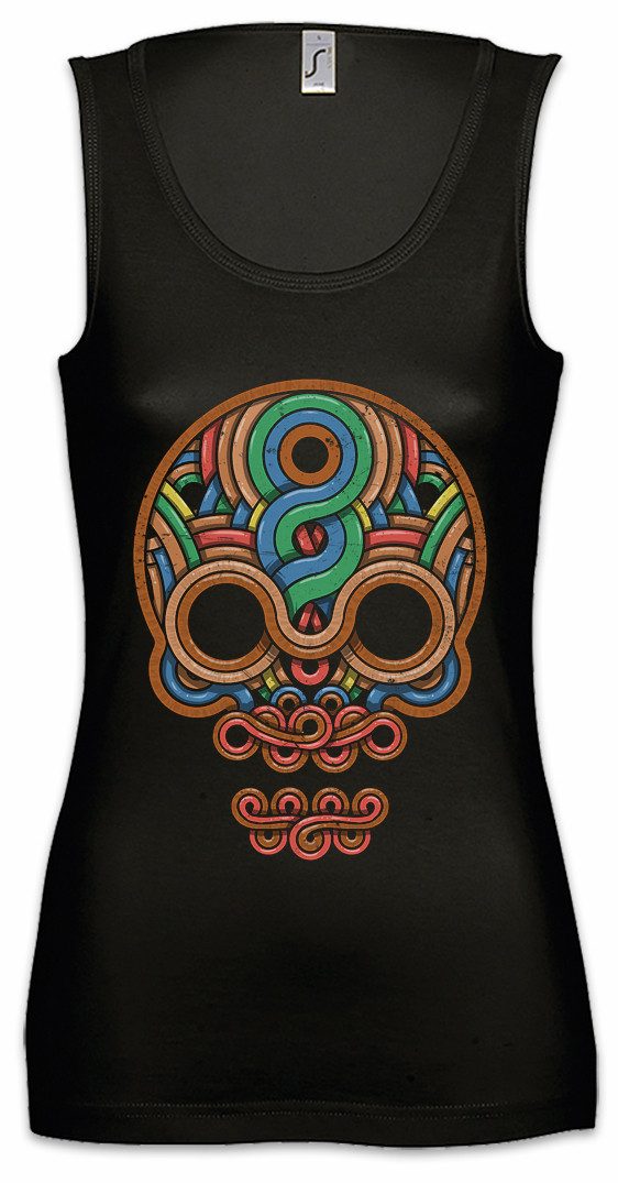 Tanktop Inca Skull Ärmelloses Damen T-Shirt Inka Mayans Maya Aztecs Azteken