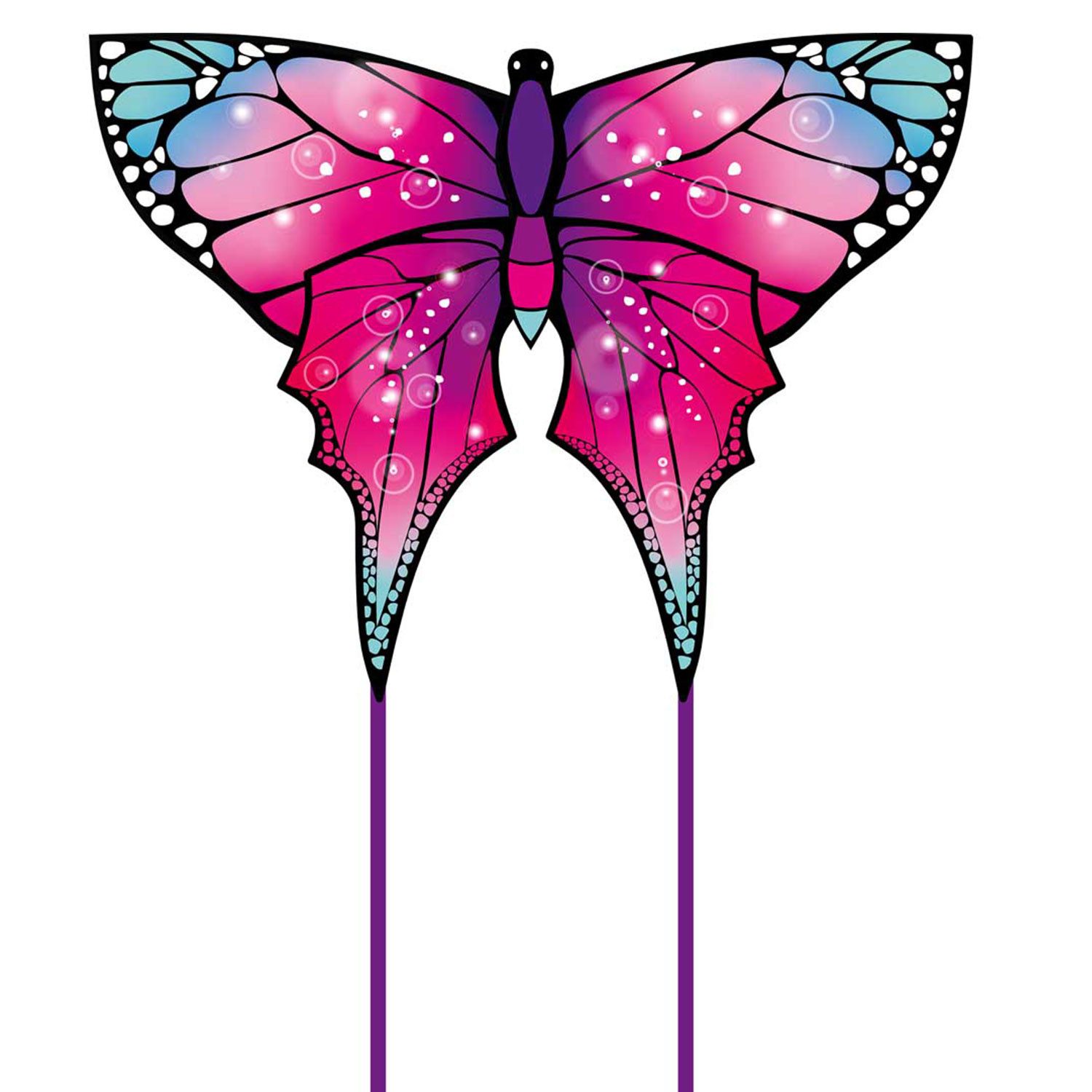 Flug-Drache HQ Kinderdrachen Einleiner Butterfly Marshmallow 97 cm