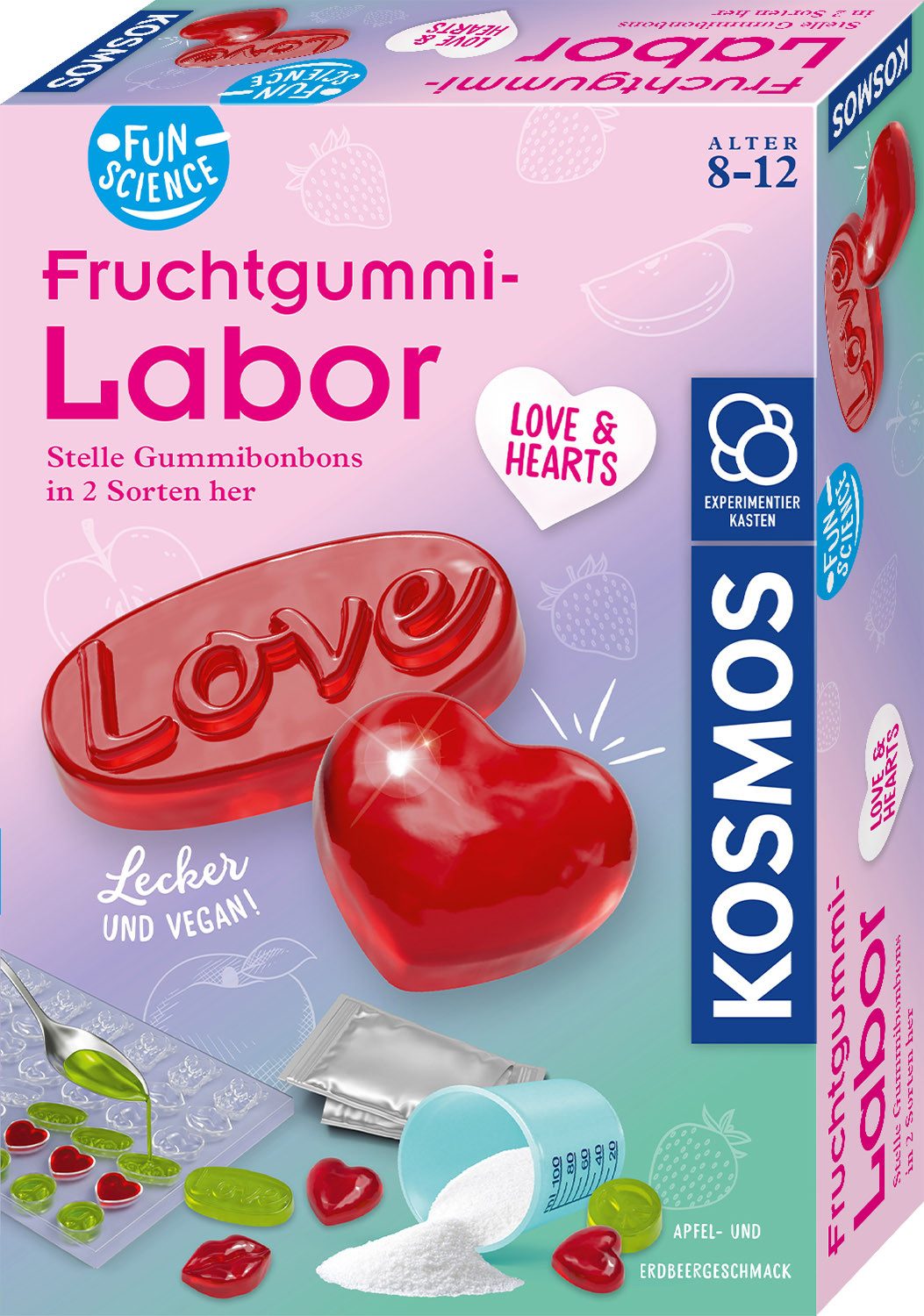 Kosmos Experimentierkasten Fun Science Fruchtgummi Labor Love & Hearts, Made in Germany