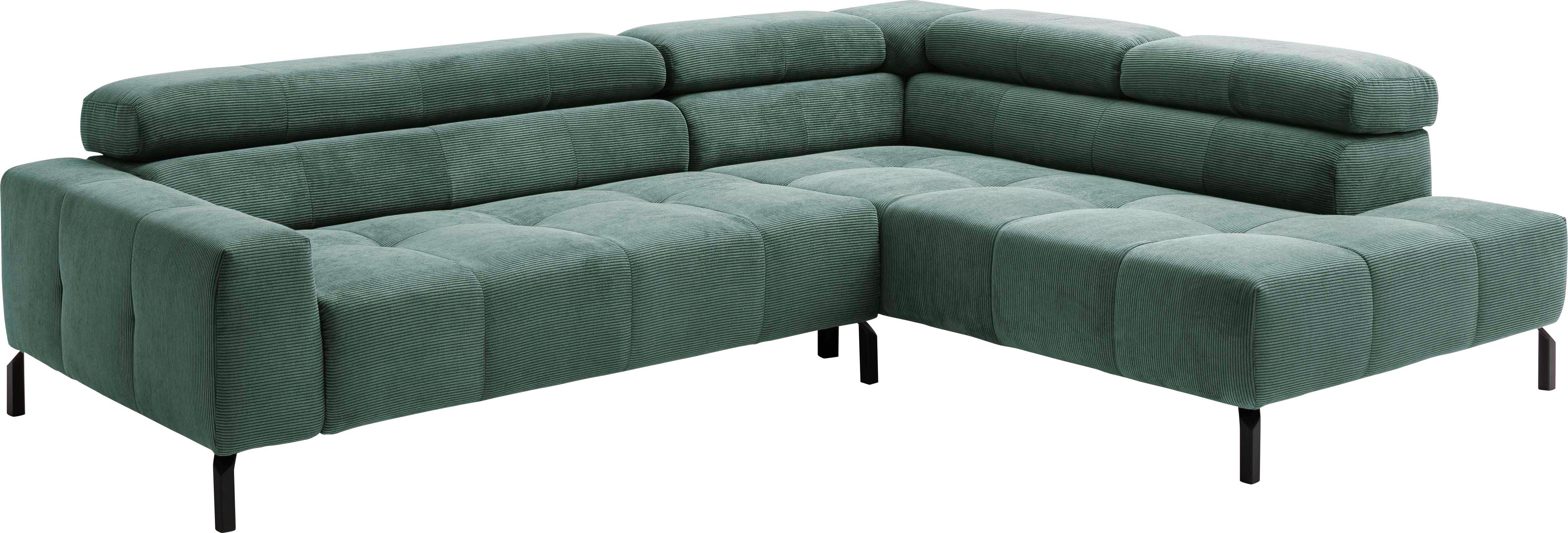 Places of Style Ecksofa "Claya, L-Form, incl. Kopfteilverstellung, Breite 2 günstig online kaufen