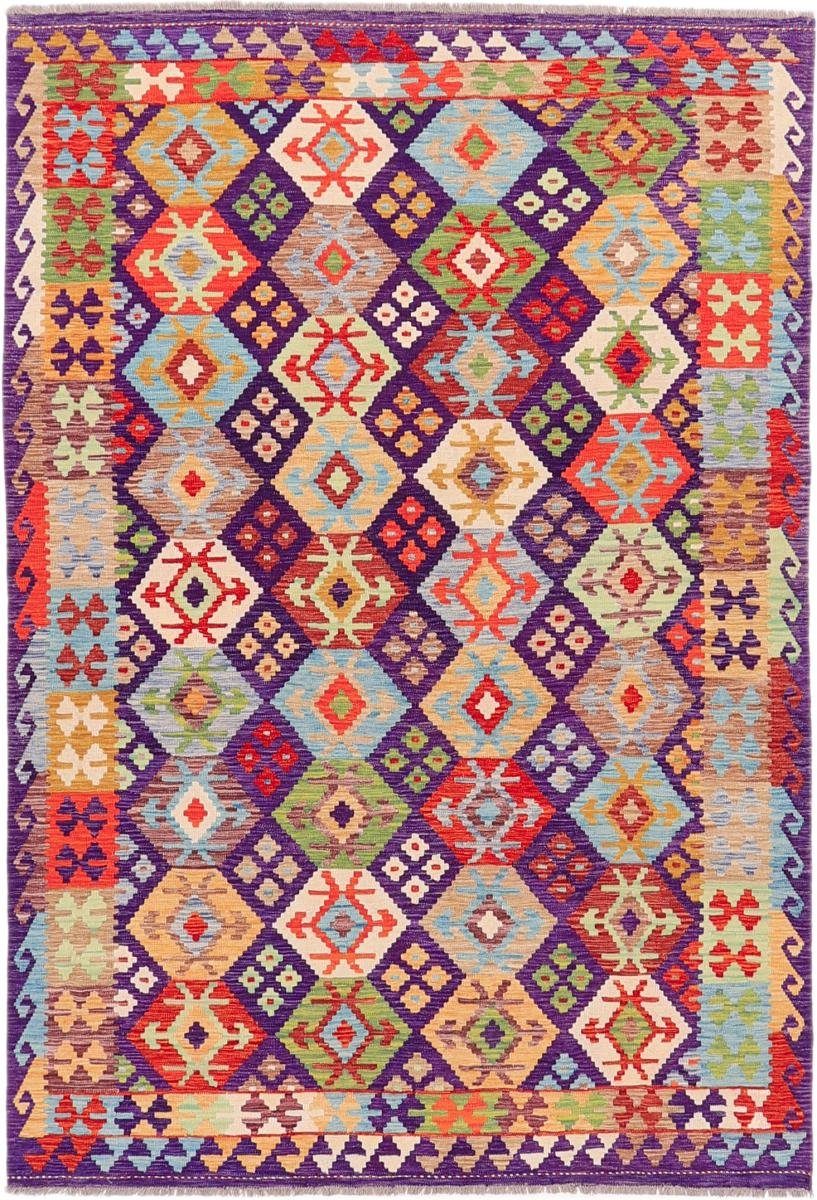 Orientteppich Kelim Afghan Heritage 204x295 Moderner Höhe: Handgewebter 3 rechteckig, Orientteppich, mm Nain Trading