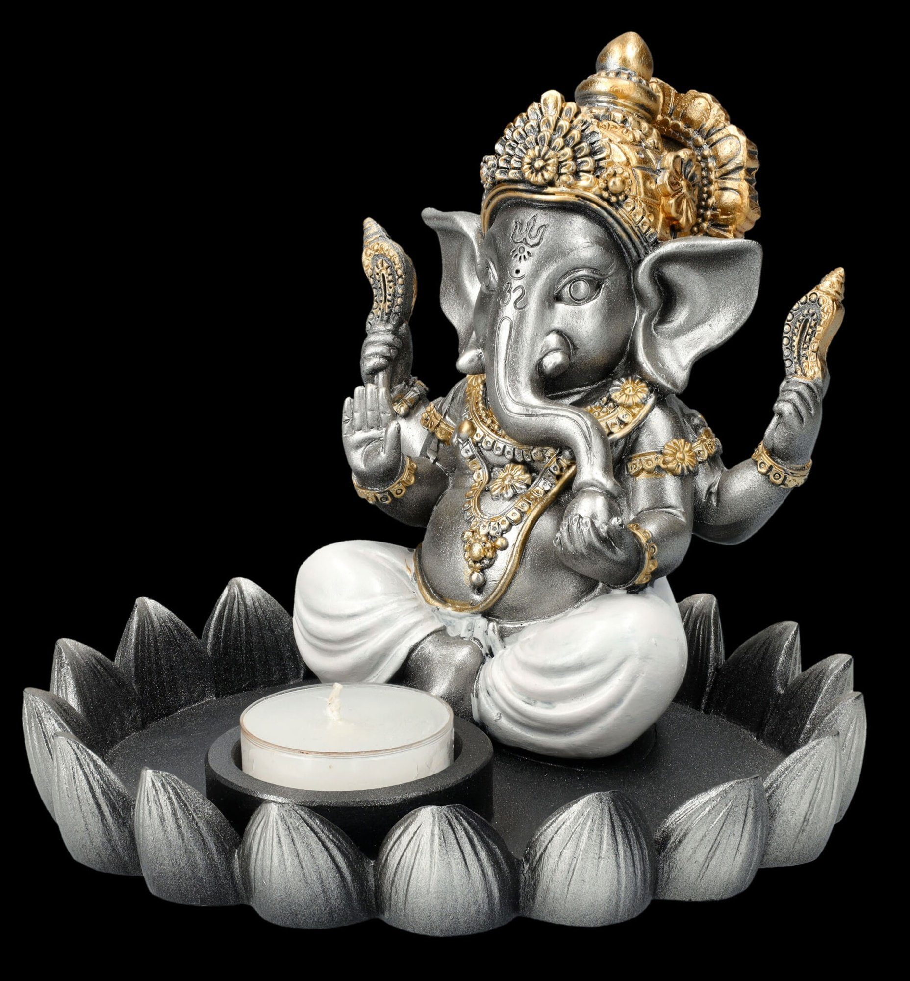 Shop Dekoration - Lotus Figuren GmbH Teelichthalter Schale Mythologie - Ganesha Teelichthalter in