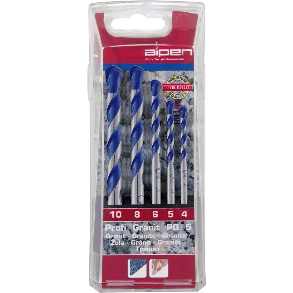 Alpen Spiralbohrer Granitbohrer-Set 5tlg, Granitbohrer-Set günstig online kaufen