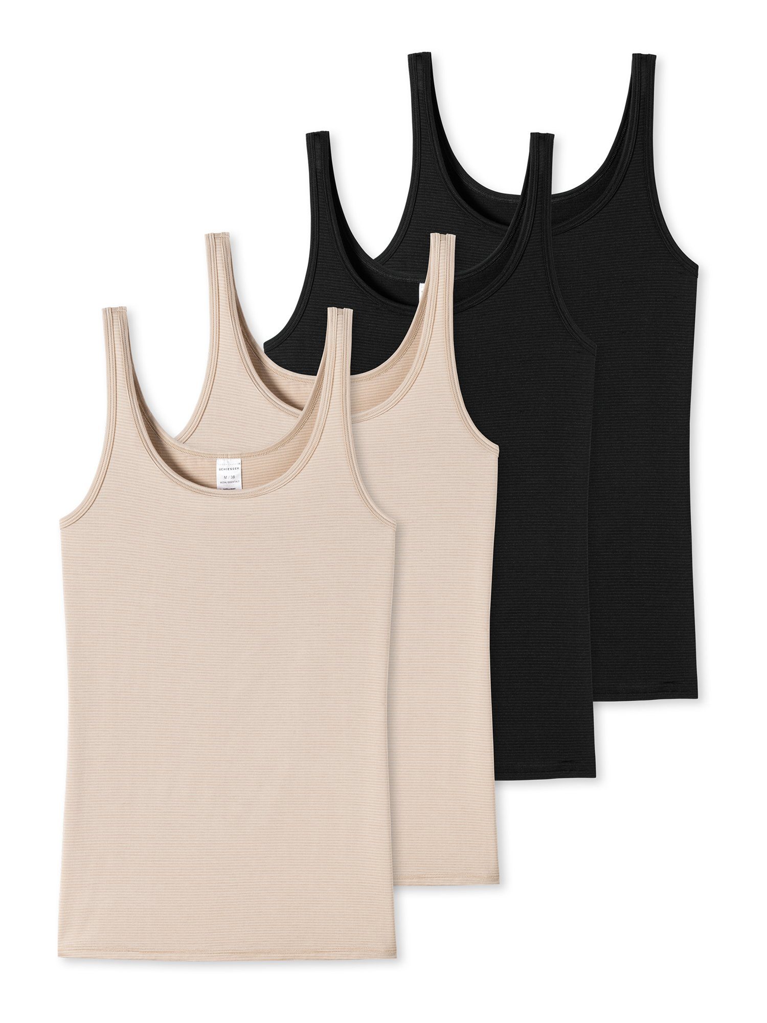 Schiesser Spaghettitop Modal Essentials (4-tlg) schmale günstig online kaufen