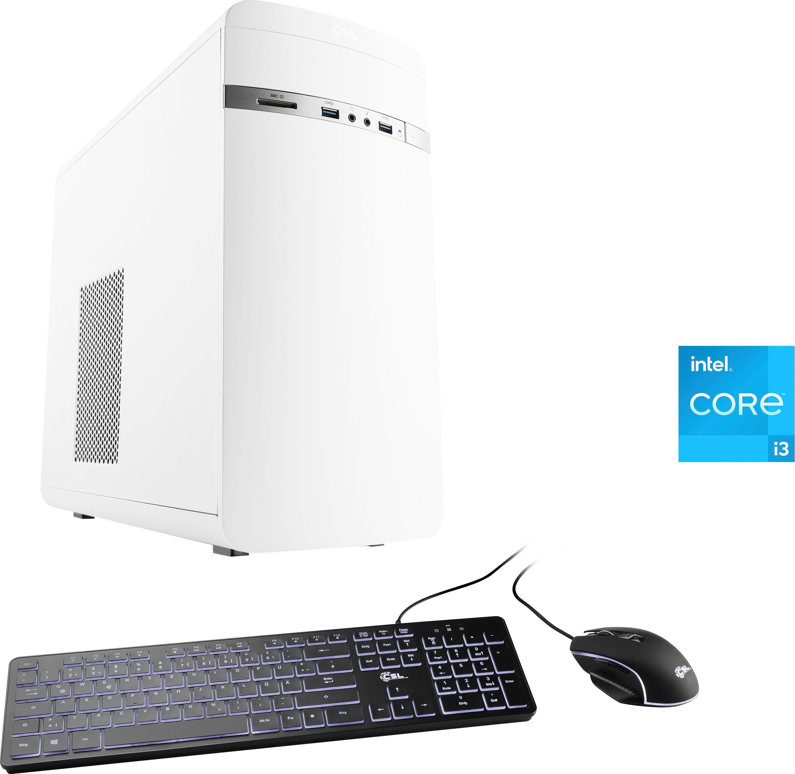 CSL Speed V25882 PC (Intel® Core i3 12100, Intel UHD Graphics 730, 8 GB RAM, 500 GB SSD, Luftkühlung)