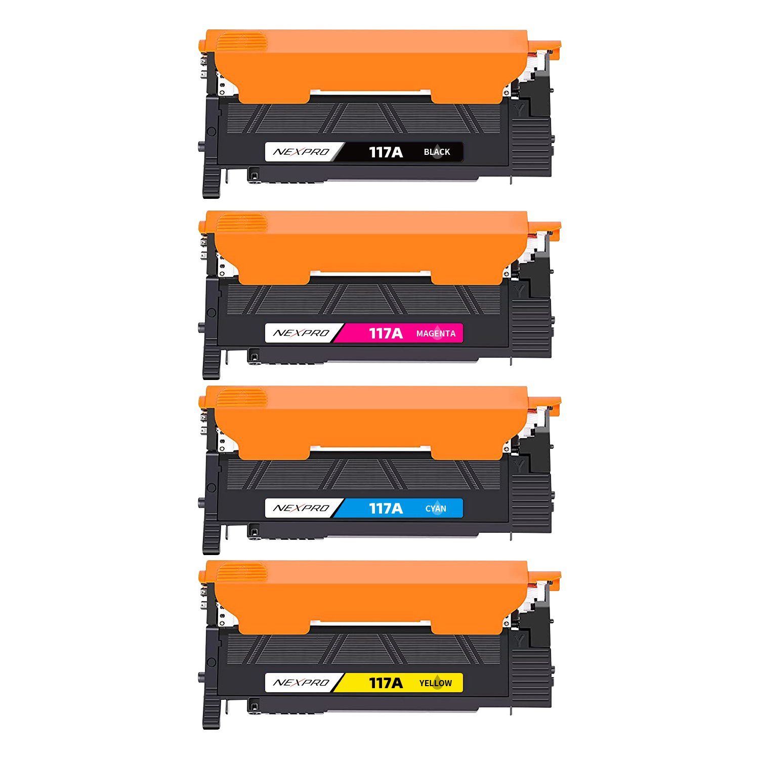NEXPRO Tonerpatrone HP 117A Toner für Color Laser 150a 150nw MFP 179fwg 178nwg 179fnw 4er, (Packung, Multipack), HP W2070A W2071A W2072A W2073A 117 A Toner für 178nw 150nw