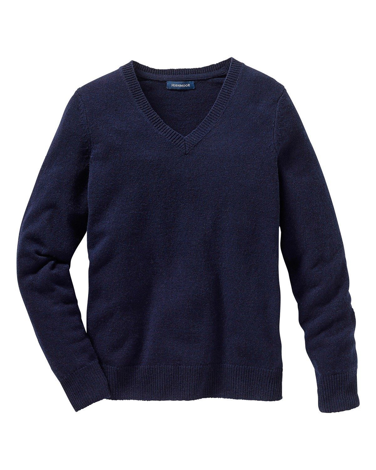 Highmoor Strickpullover V-Pullover aus Lambswool