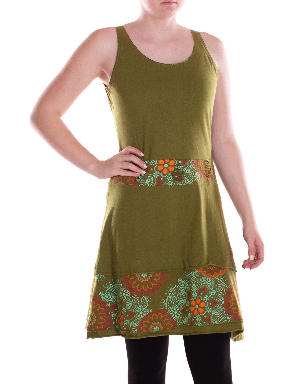Vishes Sommerkleid Damen mittellanges Kleid Baumwolle günstig online kaufen