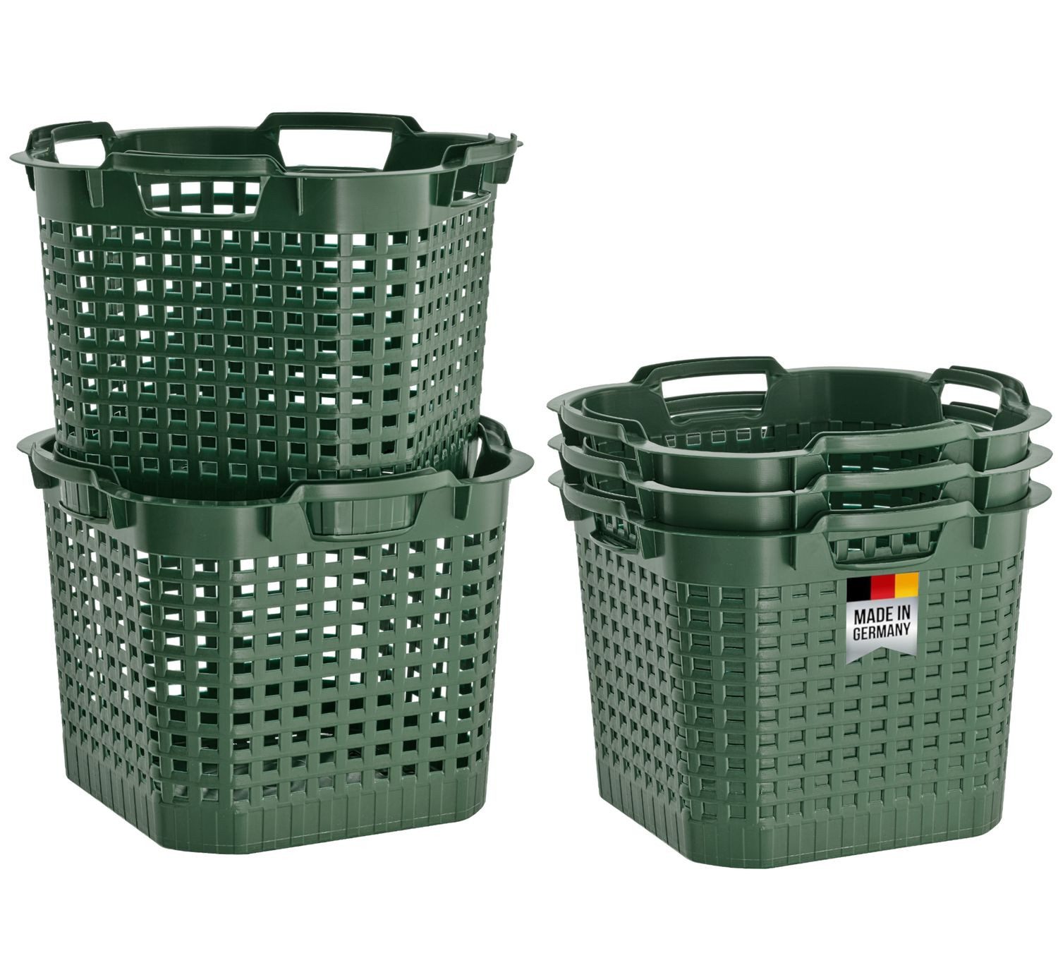 BURI Wäschekorb 5x Obstkorb 25L grün günstig online kaufen