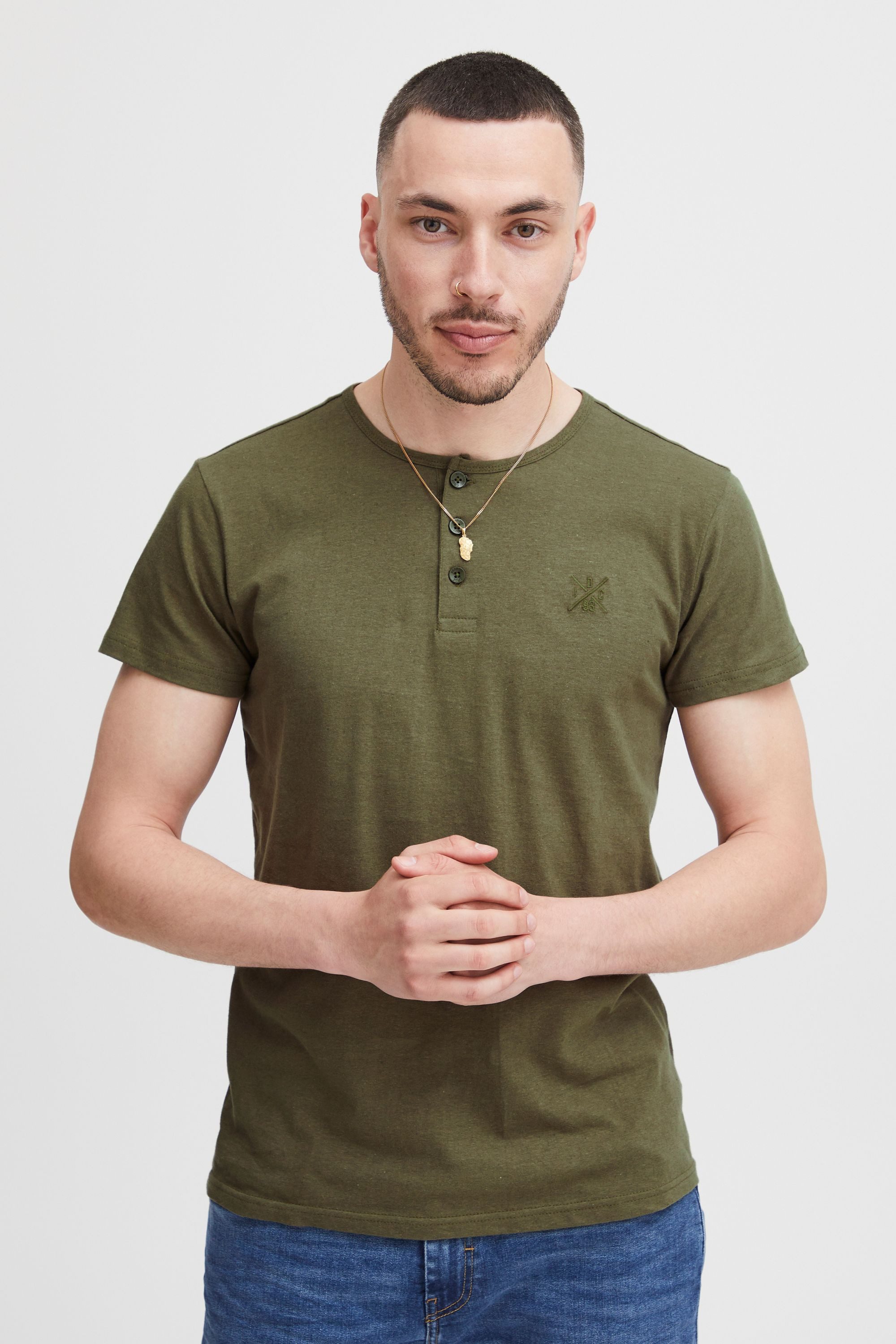 Indicode T-Shirt IDColbing Shirt aus Leinenmix