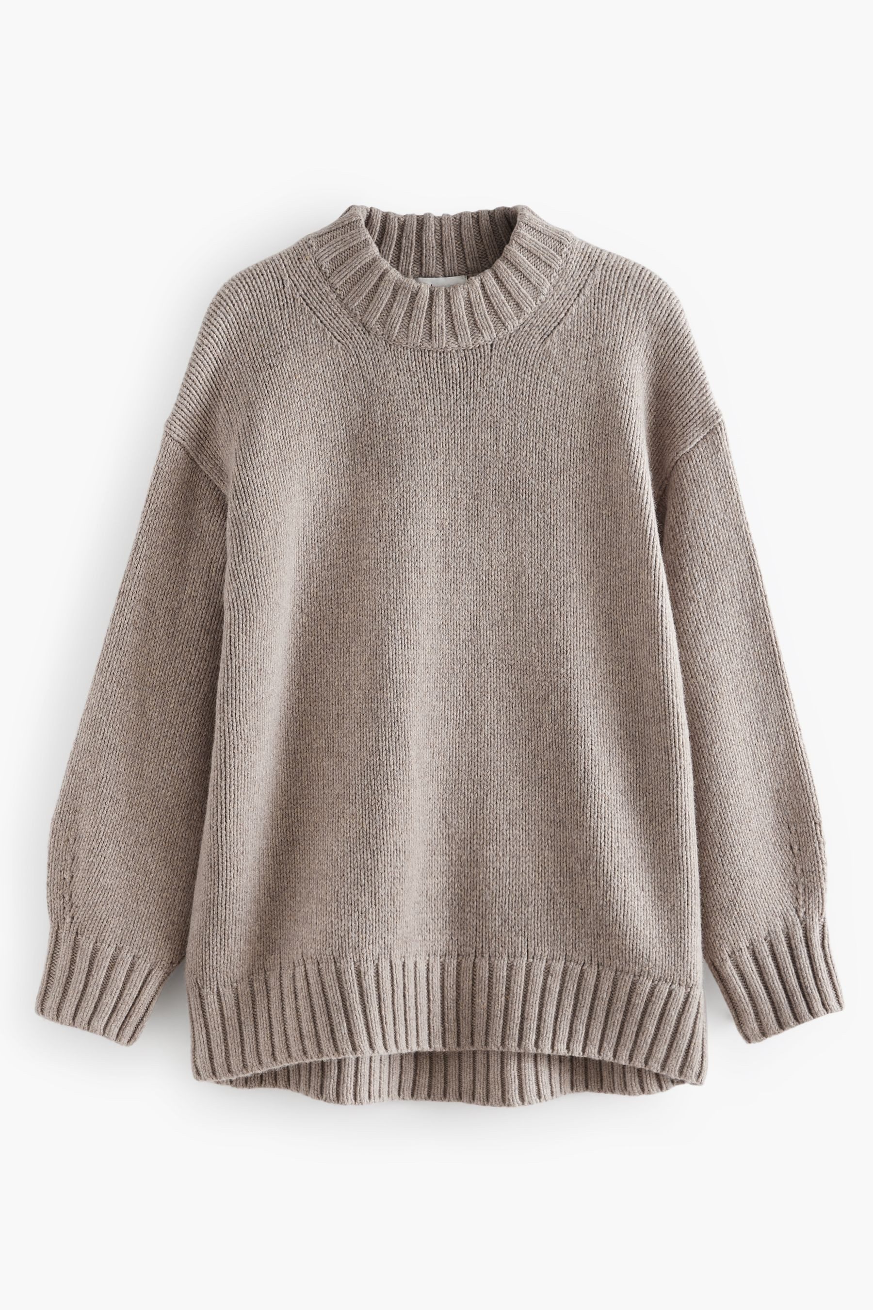 Stehkragenpullover Weicher Strickpullover mit Stehkragen, Kombiteil