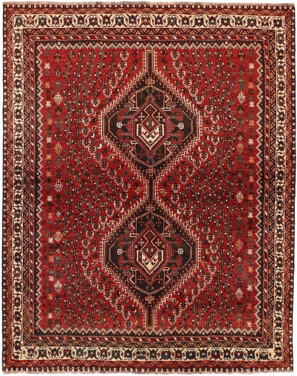 Orientteppich Shiraz 163x204 Handgeknüpfter Orientteppich / Perserteppich, Nain Trading, rechteckig, Höhe: 10 mm