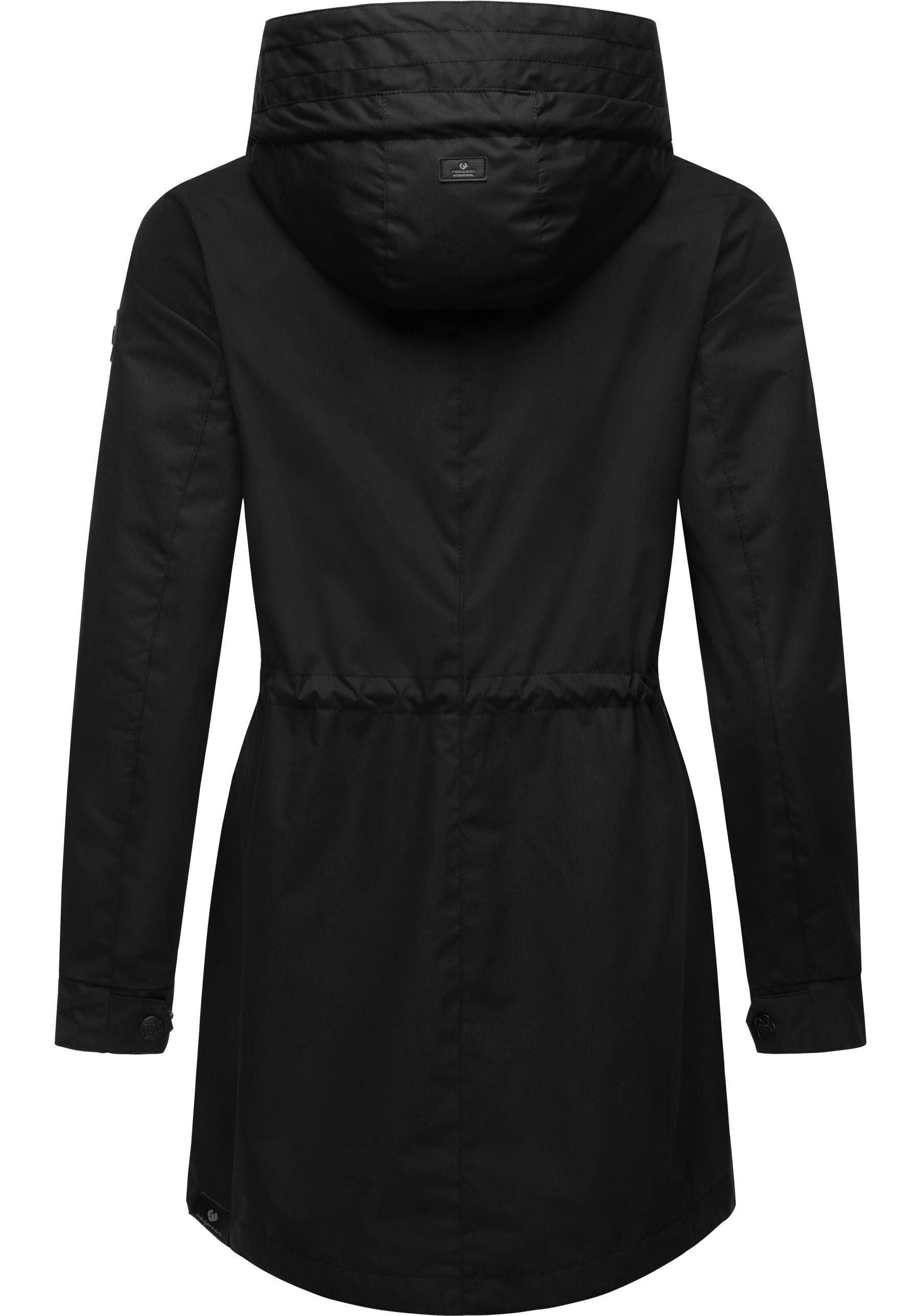 Ragwear Parka Alysa stylische Damen Übergangsjacke mit Taillenzugband