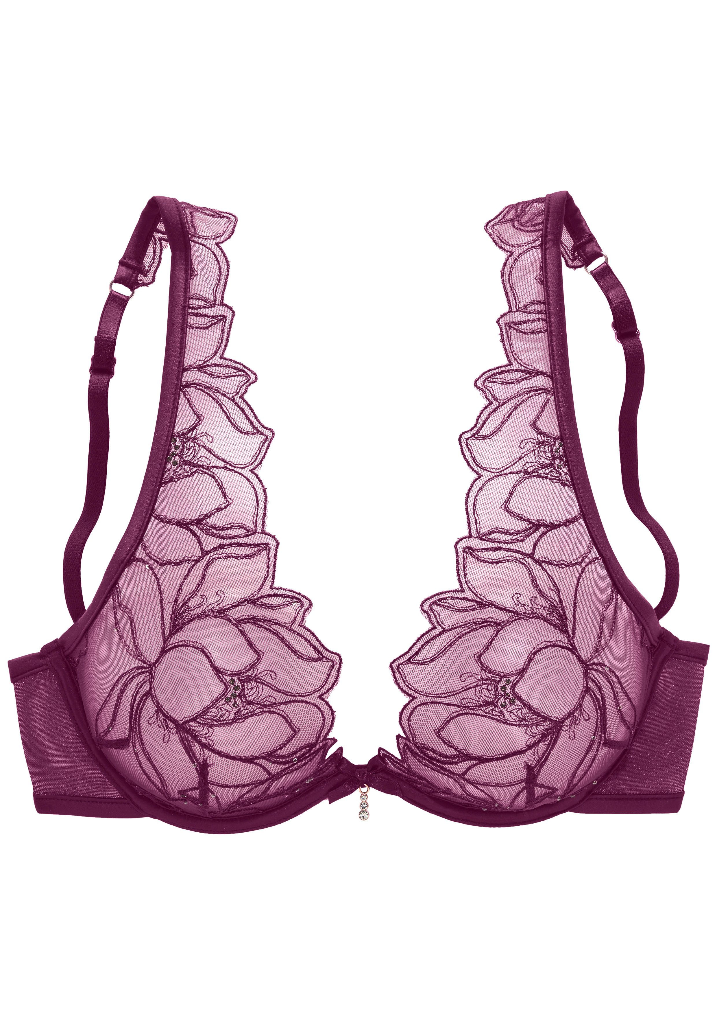 LASCANA Bügel-BH Amira-Kollektion mit leicht transparenter Spitze mit feinen Glitzerdetails, Dessous