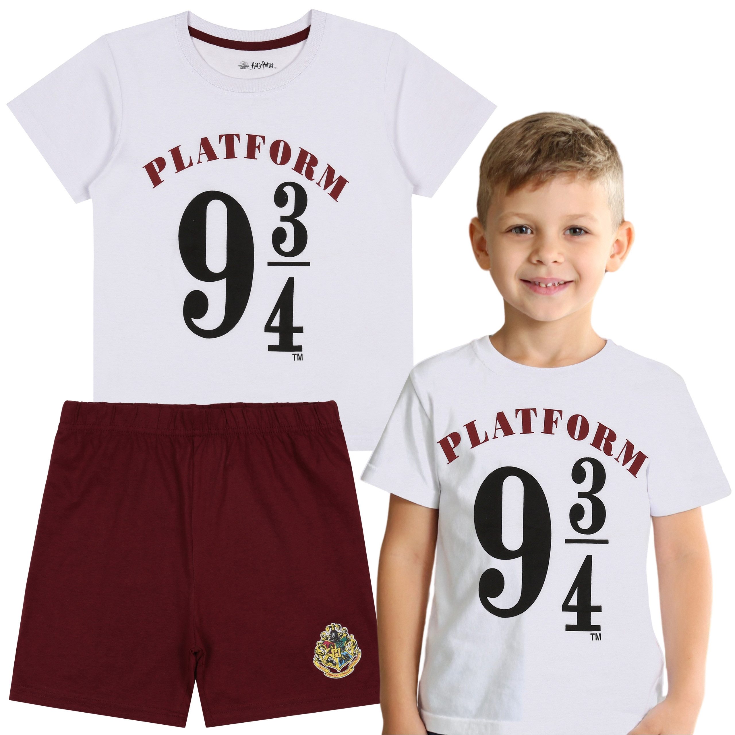 Sarcia.eu Pyjama Harry Potter Plattform 9 3/4, Jungen Pyjama, kurzarm, 100% BAUMWOLLE
