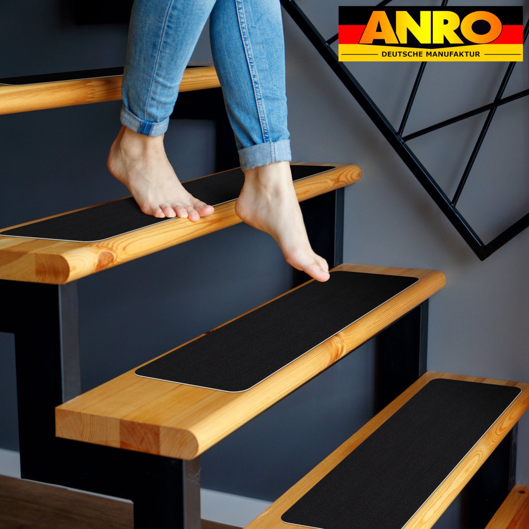 ANRO Stufenmatte Stufenschutz NEMESIS Treppenschutz Treppenmatte, Rechteck, günstig online kaufen