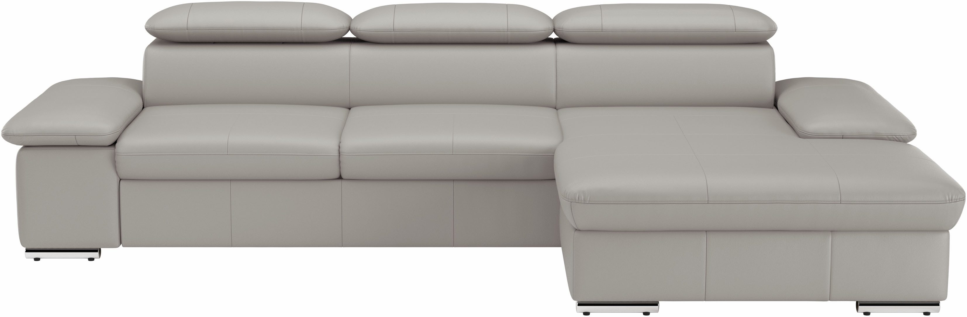 sit&more Ecksofa Valantine L-Form, B: 286 cm, mit Arm- & Kopfteilverstellung, optional mit Bettfunktion