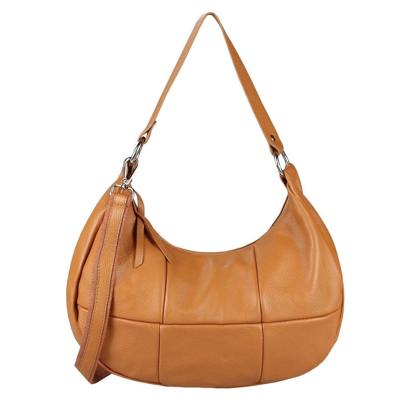 Schultertasche Made in Italy Damen Leder Tasche CrossOver