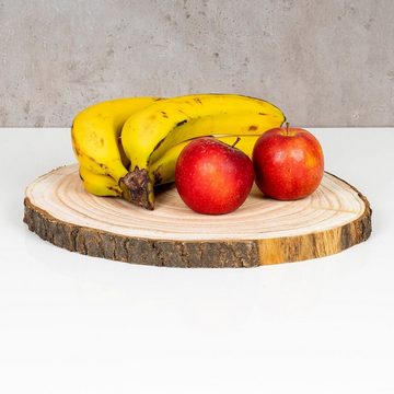 Levandeo® Dekoobjekt, Baumscheibe Deko-Platte Ca. Ø 29cm Holz-Scheibe Naturbelassen