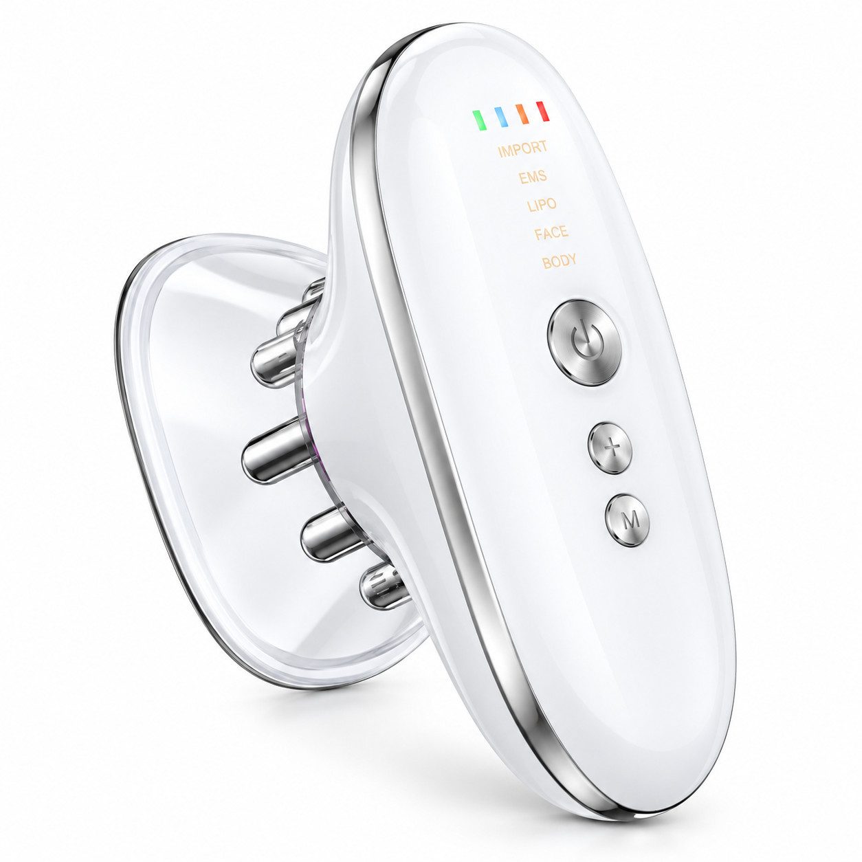 Lisabonde Massagegerät Beauty-Gerät 4-in-1 Vakuum EMS Massagegerät für Gesicht & Körper, 4-teiliges Set, Deep Tissue Massage, Infrarot-Wärmefunktion, leiser Motor