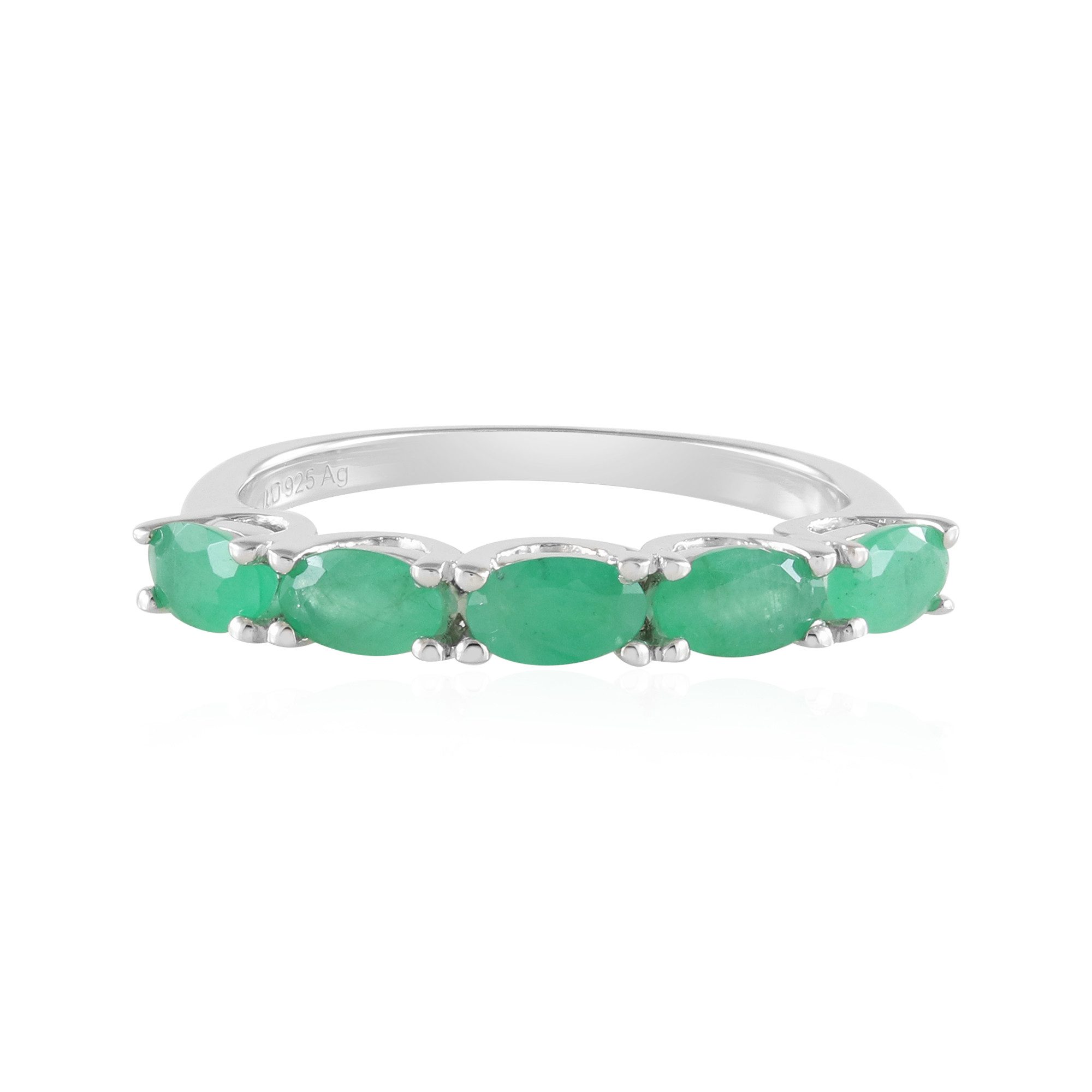 Silberring Socoto Smaragd Silber Ring, Brasilien 1,017 ct
