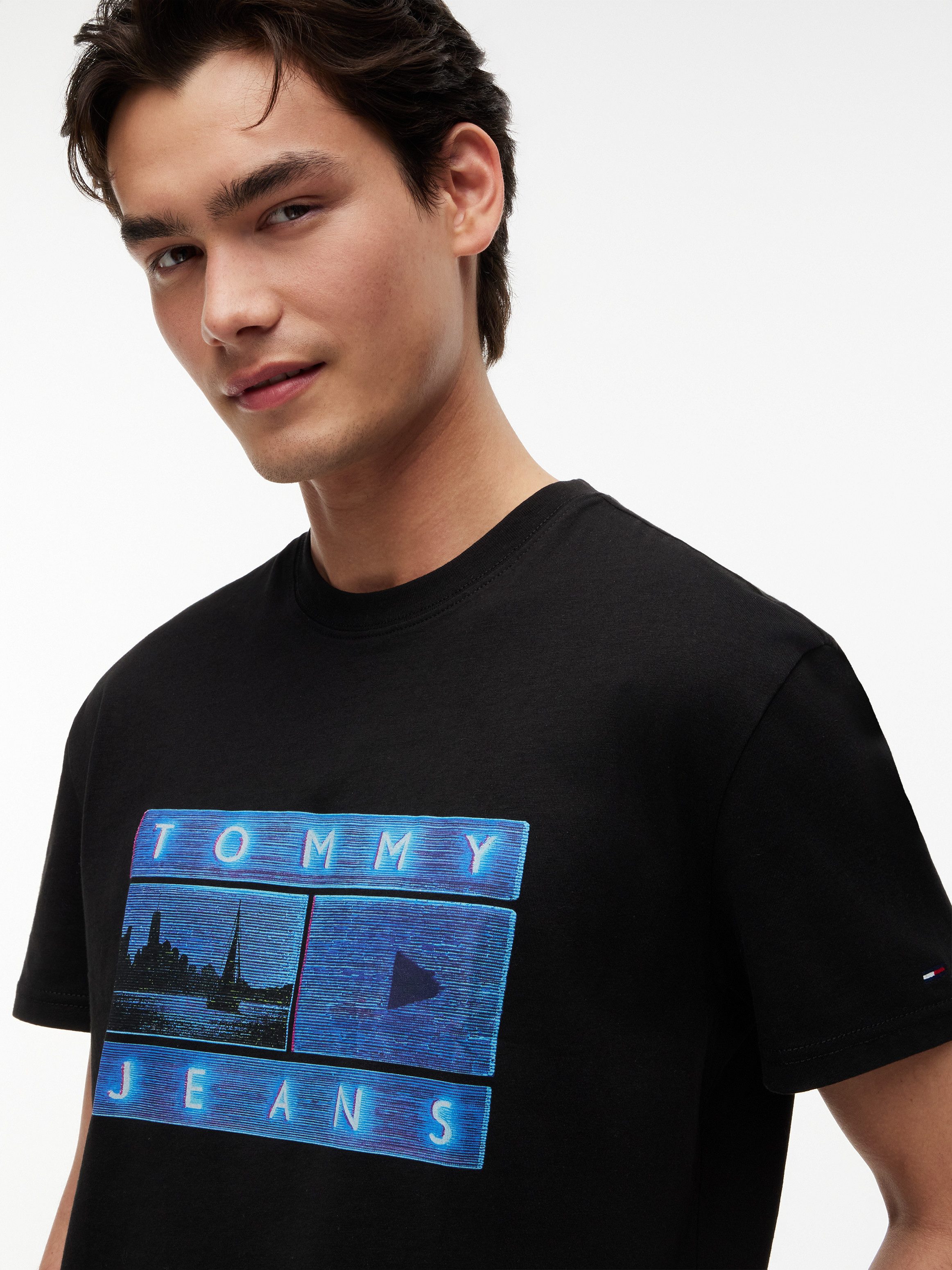 Tommy Jeans T-Shirt TJM REGULAR PHOTO FLAG – Bild 3 von 5