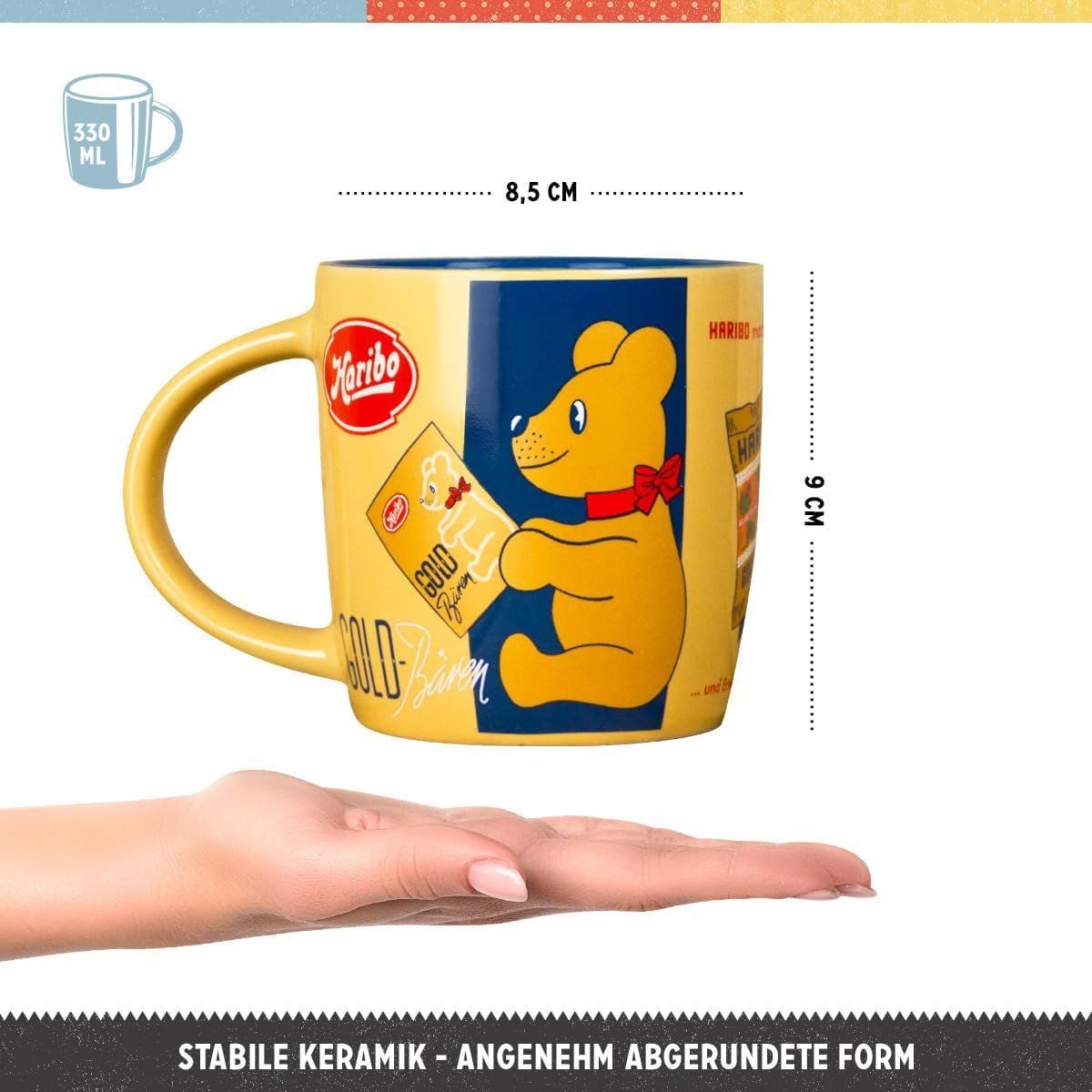 Nostalgic-Art Tasse Kaffeetasse - Say it 50's - HARIBO - Goldbären Vintage Gold
