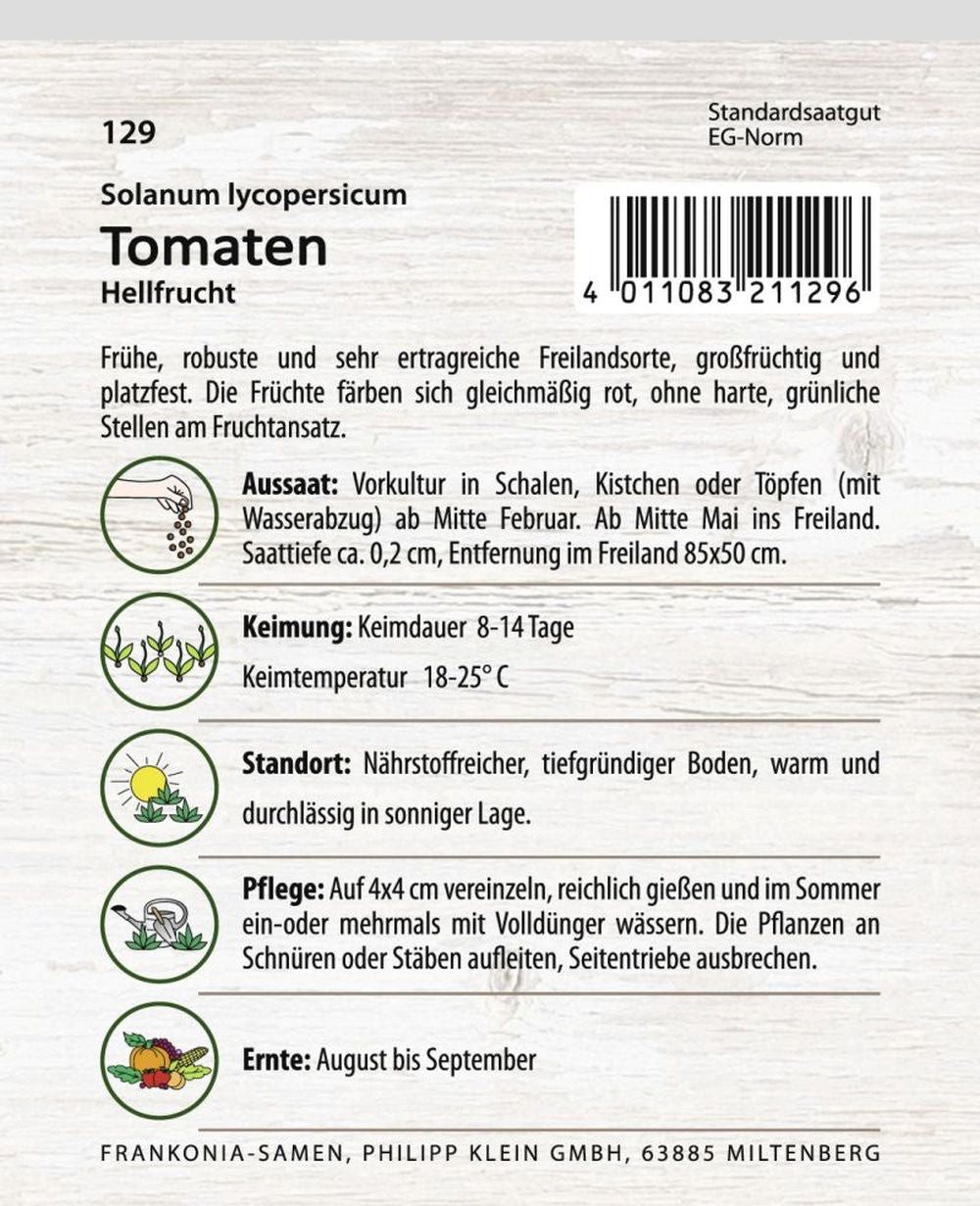 FRANKONIA Gemüsesamen Stabtomate, Hellfrucht - Saatgut Samen, Solanum lycop günstig online kaufen