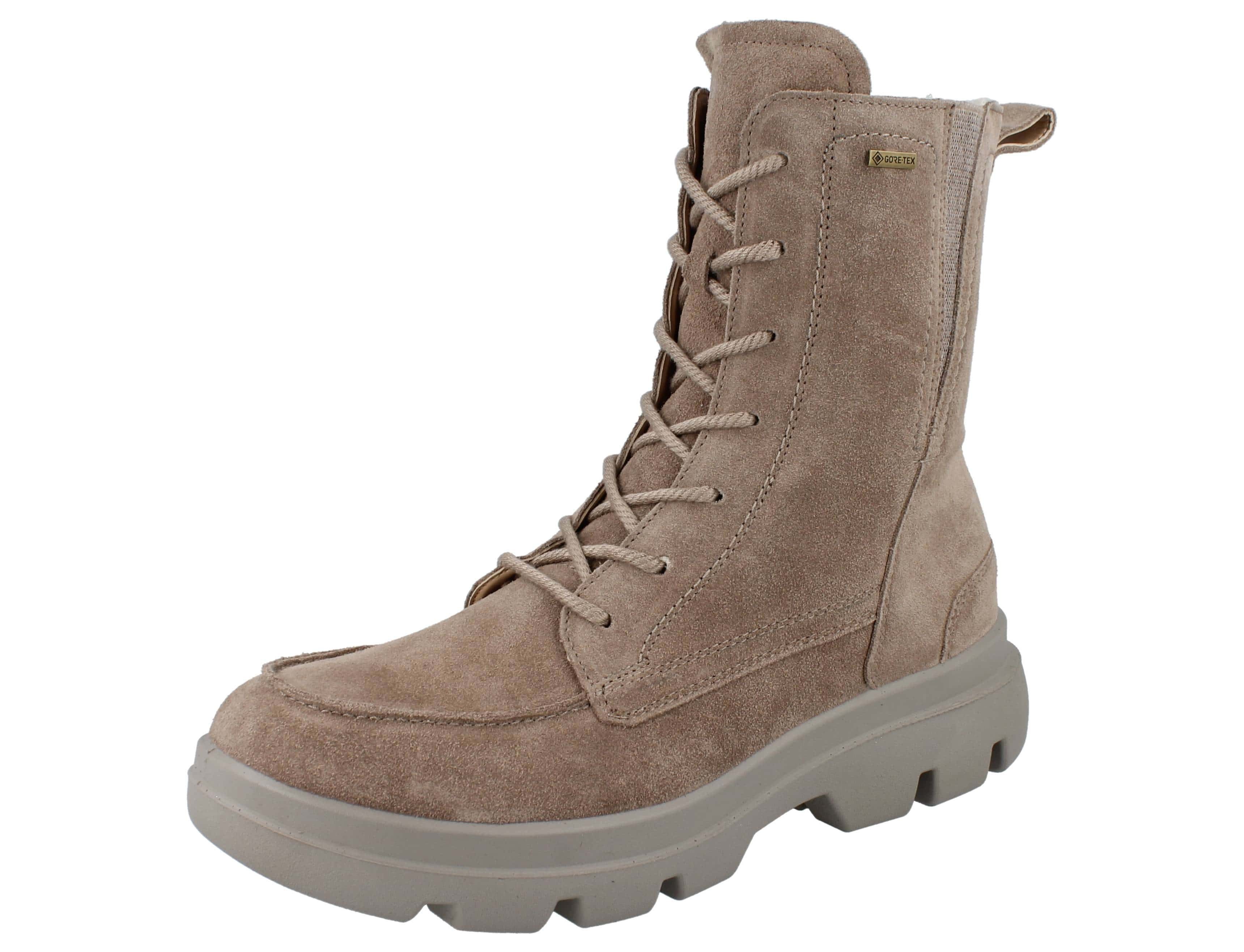 Legero LEGERO Angelina Damen Schnürstiefel beige Veloursleder Goretex - Stiefel Wasserdicht