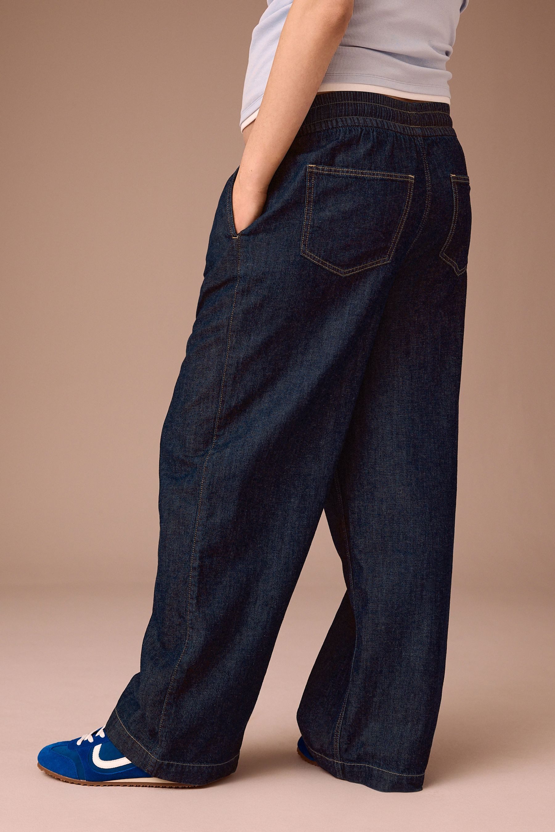 Next Weite Jeans Jeans mit Tunnelzug und weitem Bein, Umstandsmode (1-tlg)