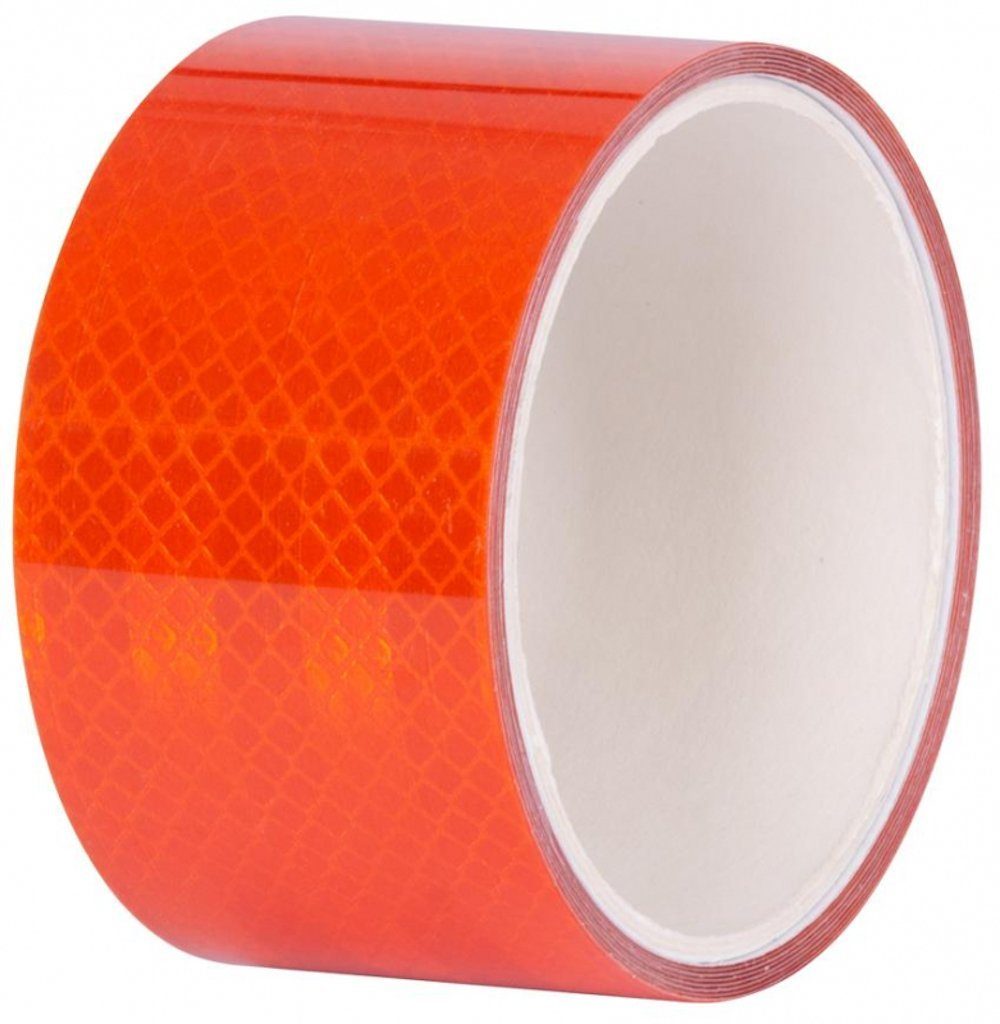 PROREGAL® Klebeband Breite Reflektorstreifen, Extra haltbar, rot, 5 Rollen Orange