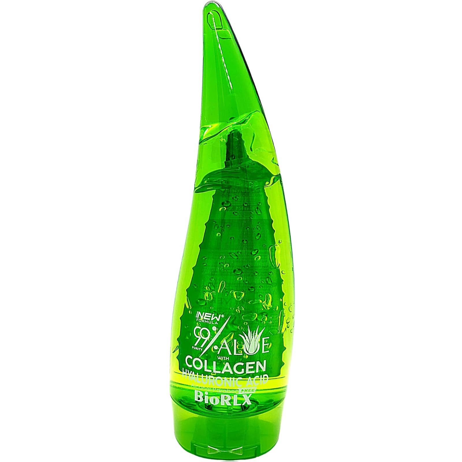 BioRLX Feuchtigkeitsgel 99% Reines Aloe Vera Gel mit Kollagen & Hyaluronsäure 250 ml