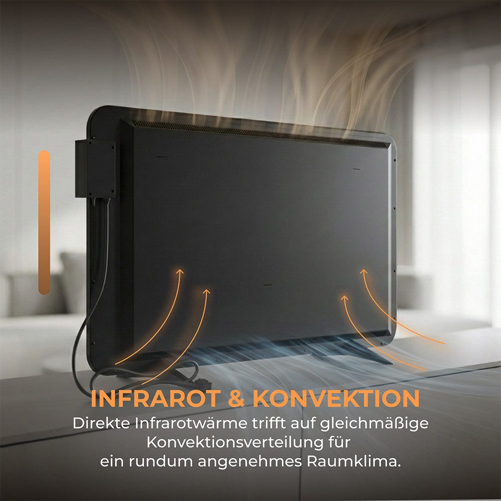 Bringer Infrarotheizung, 1000 Watt Hybrid Heizung, mit Smart Thermostat, WiFI & App, bis 20m²