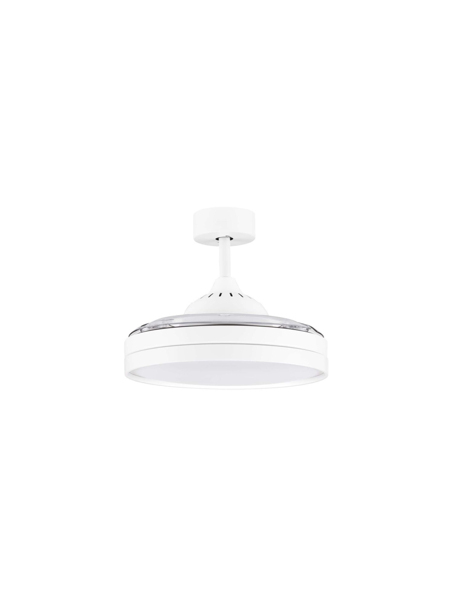 Licht-Erlebnisse Deckenleuchte MAURA, LED fest integriert, Farbwechsler, LED Deckenlampe Fernbedienung mit Ventilator Ø 107 cm Weiß 3000 K