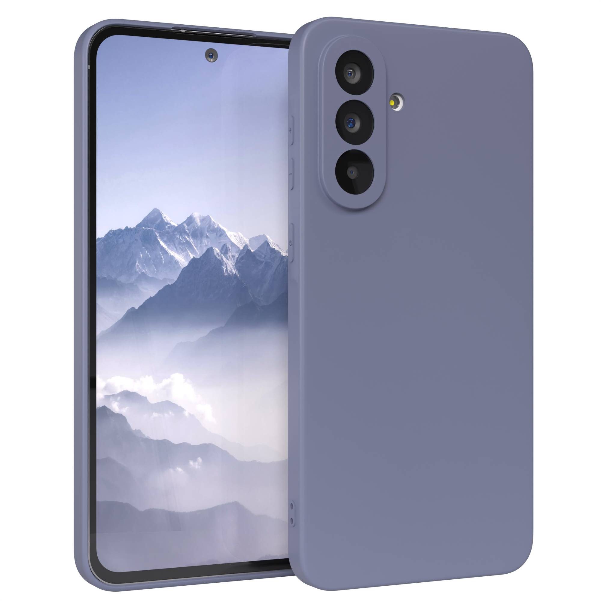 EAZY CASE Handyhülle für Samsung Galaxy A56 Hülle Silikon 6,7 Zoll, Silikon Schutzhülle mit Kameraschutz Matt Back Cover Soft Eis Blau