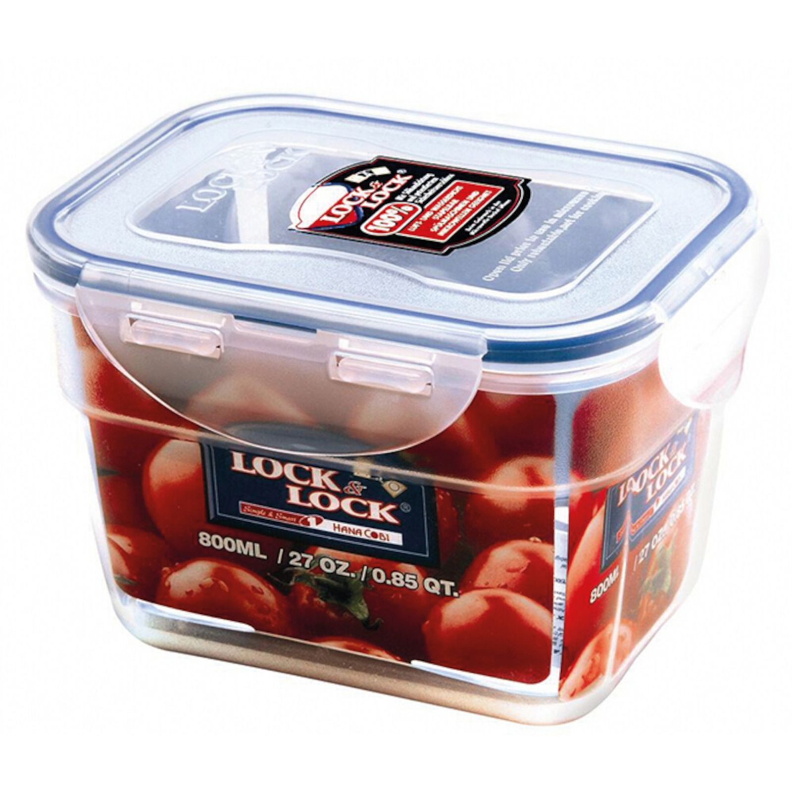 LOCK & LOCK Vorratsdose LOCK & LOCK Vorratsdose rechteckig, 800 ml 145 x 110 x 94 mm, nestbar, Kunststoff