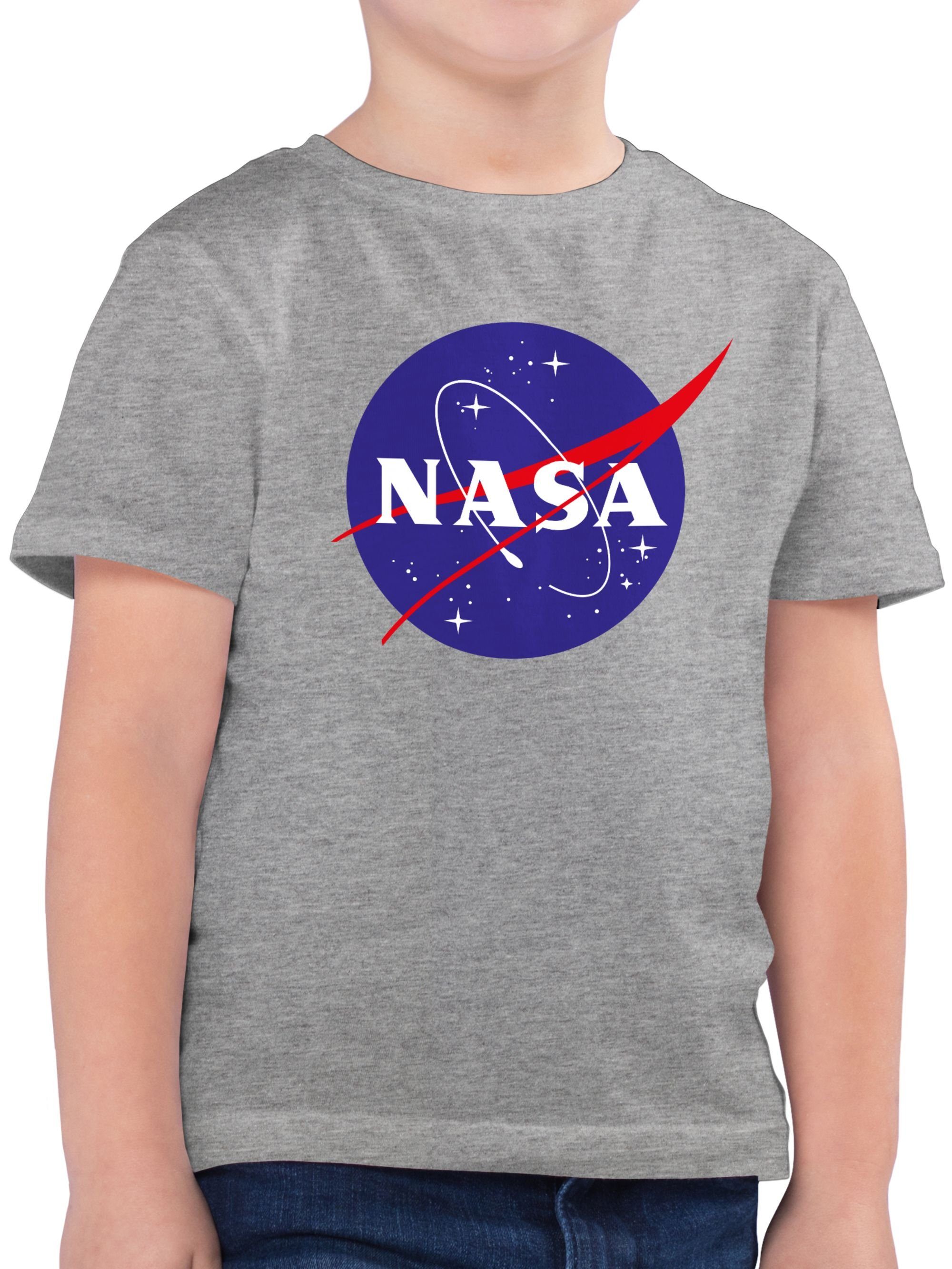Meatball und T-Shirt Grau meliert Kinderkleidung Co Shirtracer Logo Nasa 3