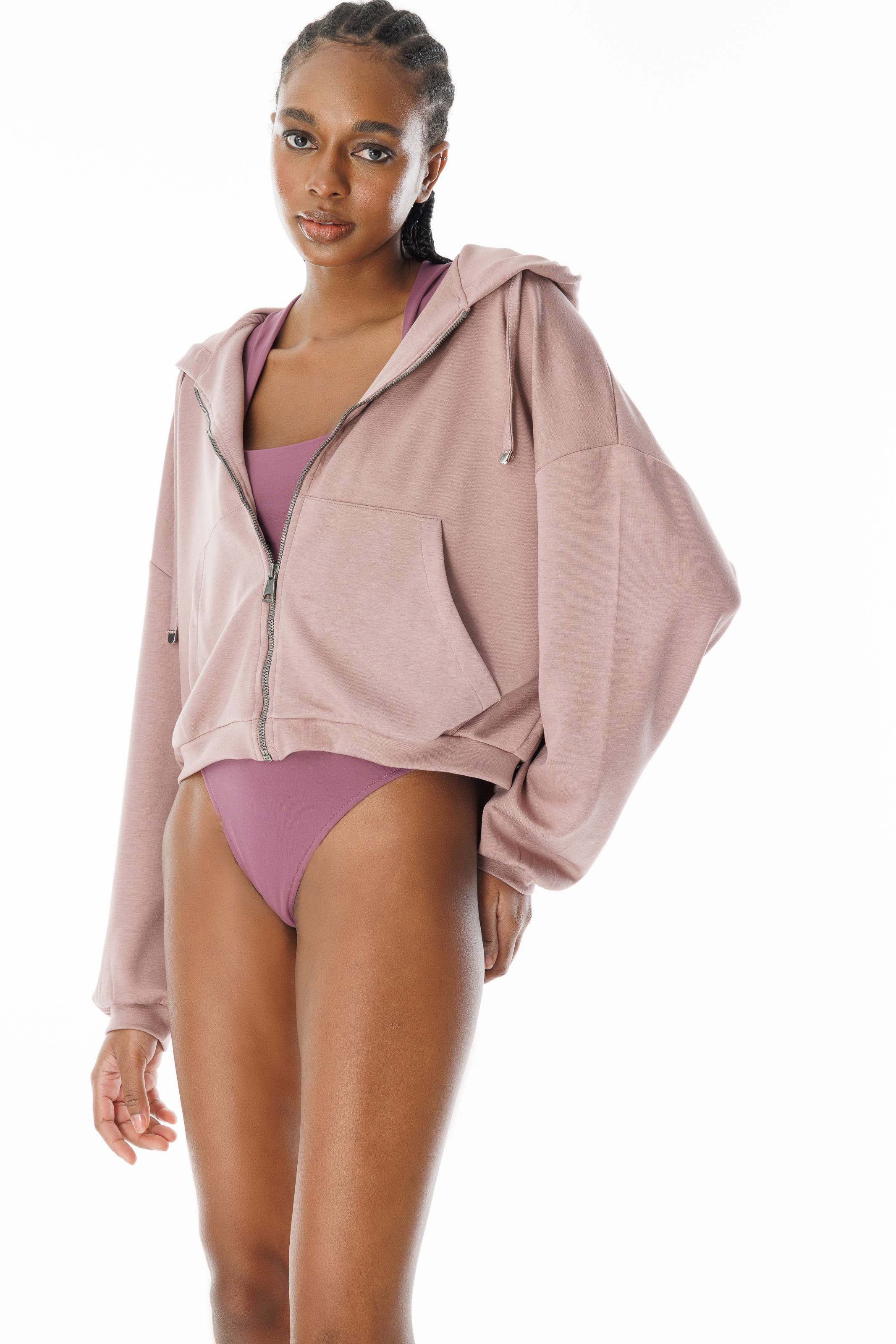 No Matter What Kapuzenpullover Weiches, seidiges Kapuzensweatshirt mit Reiß günstig online kaufen