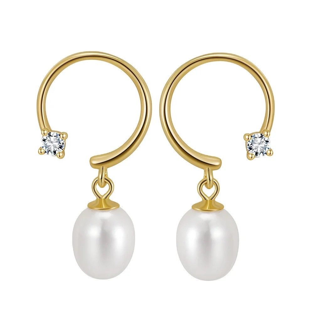 Perlenohrringe "Anastasia" elegante klassische Hängeohrringe