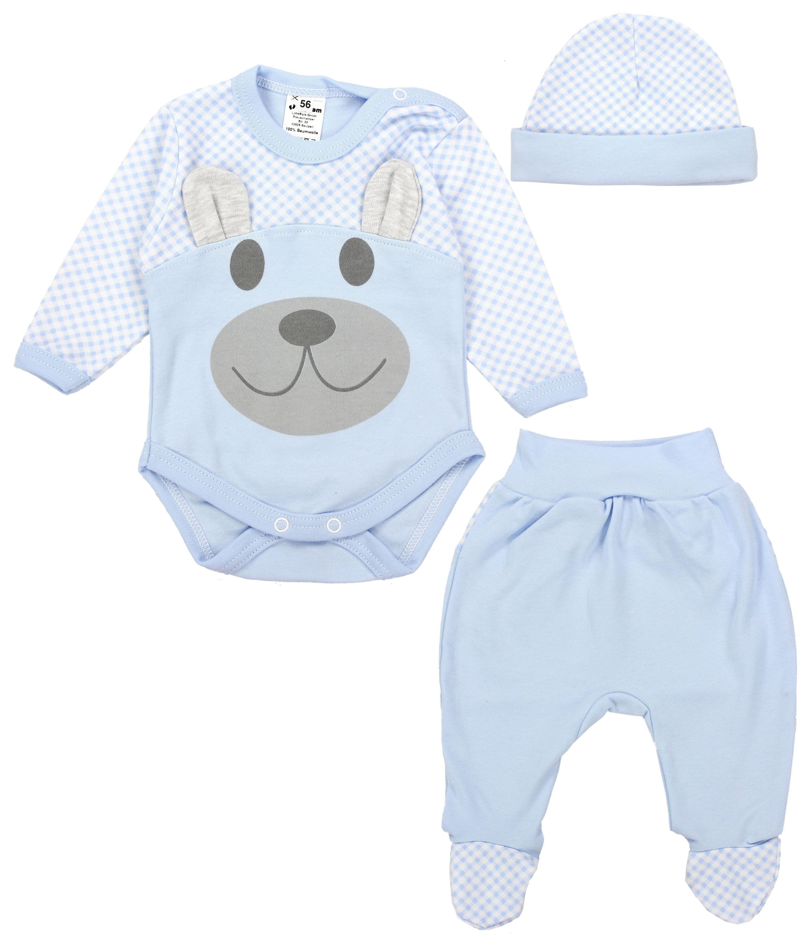 TupTam Langarmbody Baby Kleidung Set Body Strampelhose Mütze Bekleidungsset