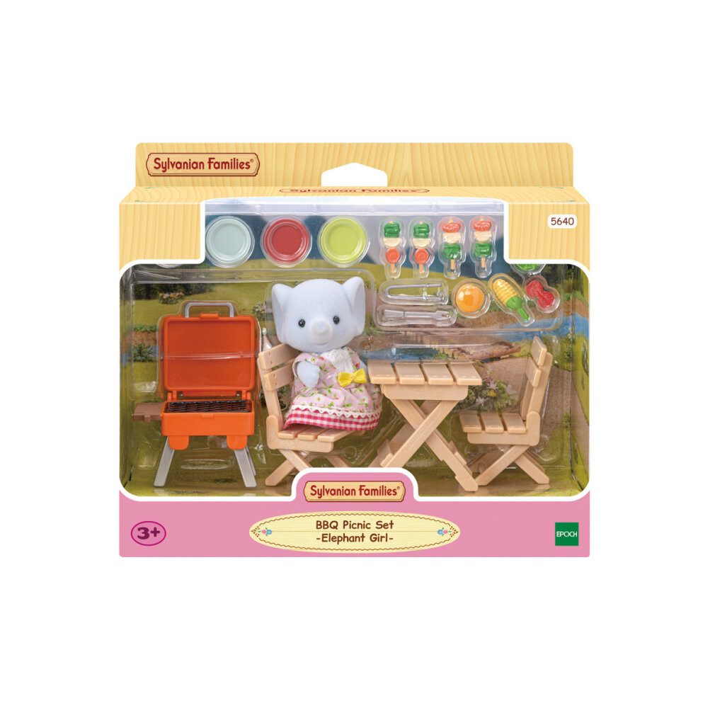 EPOCH Games Puppen Accessoires-Set BBQ-Picknick-Set mit Elefant