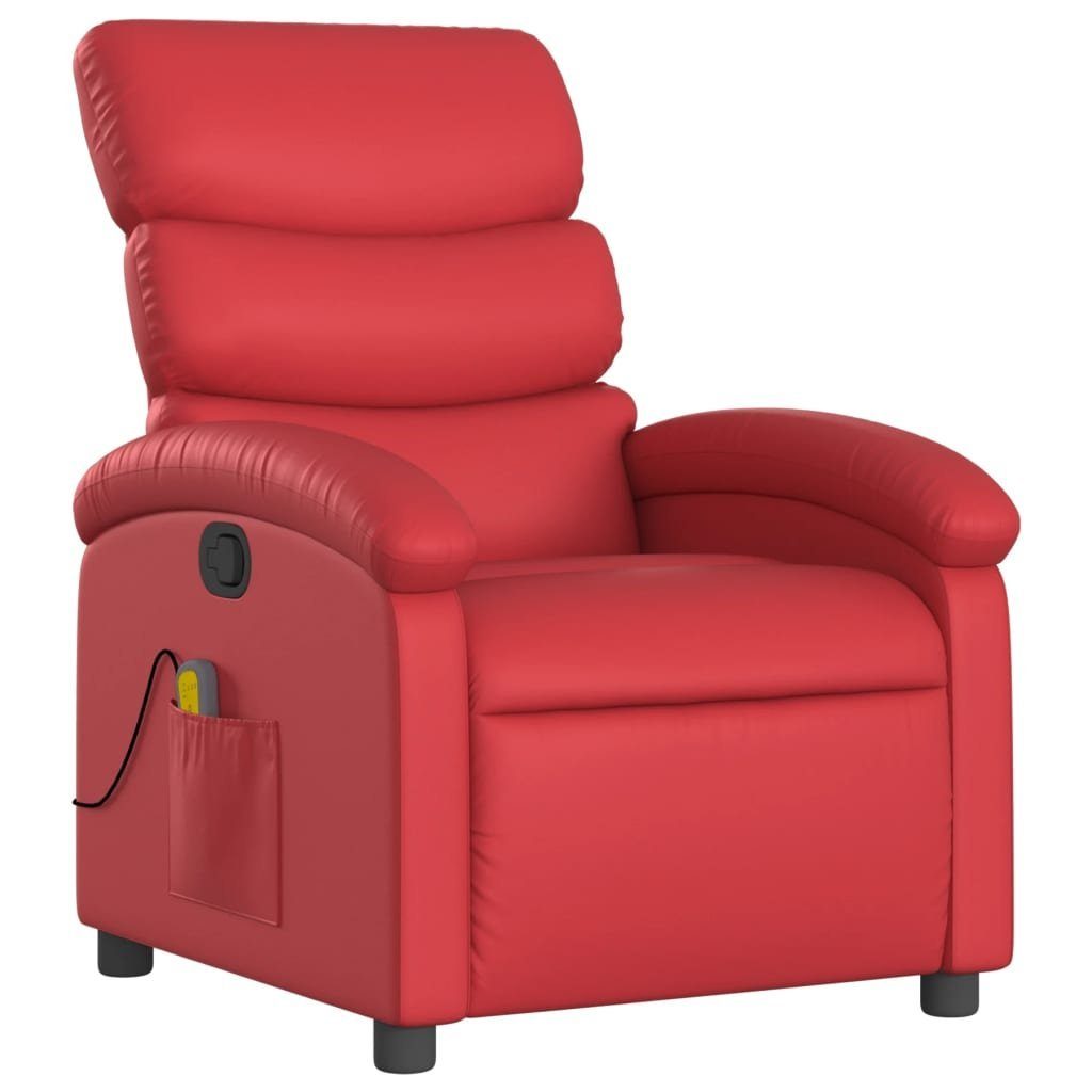 Kunstleder Sessel (1-St) vidaXL Rot Massagesessel