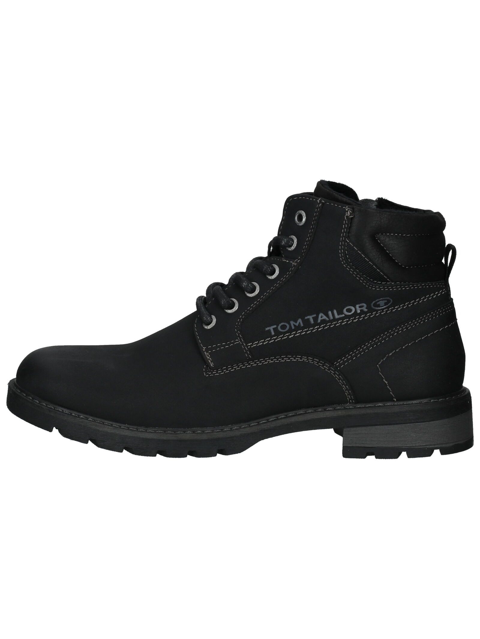 TOM TAILOR Stiefelette Lederimitat/Textil . Schnürstiefelette
