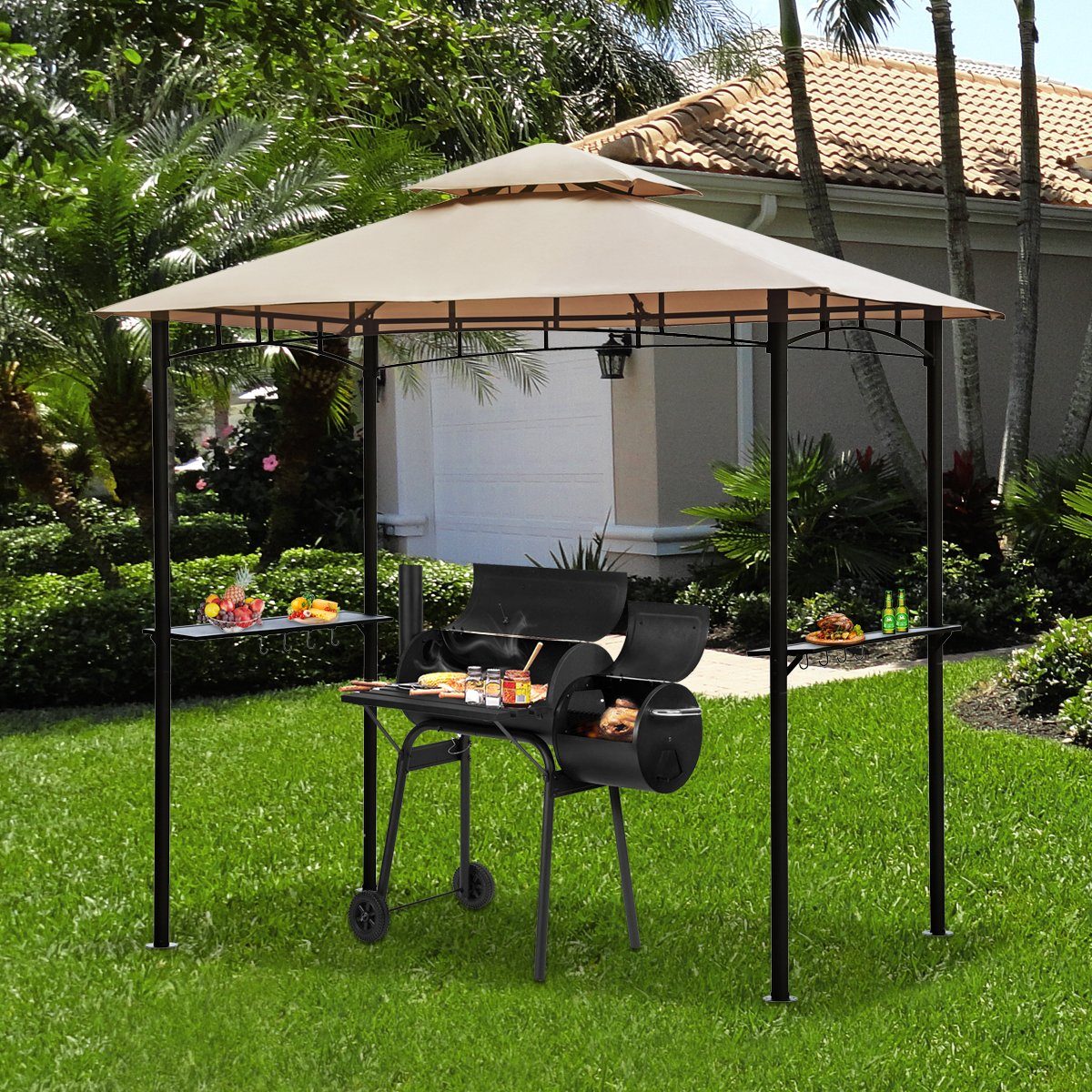 Sekey Grillpavillon Grillpavillon 2,45m Wasserdichte Gazebo günstig online kaufen