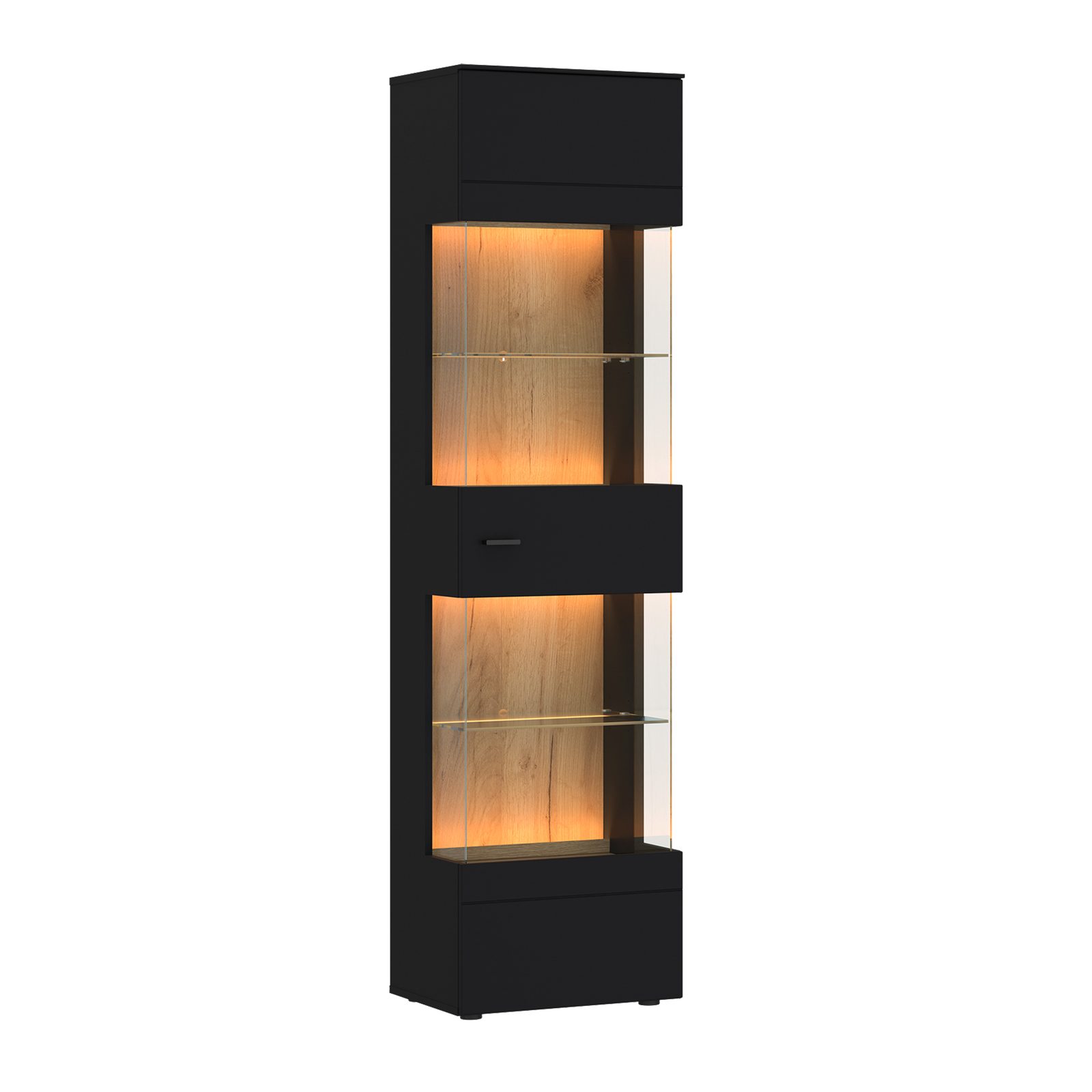 KAWOO Vitrine JACKY mit Beleuchtung