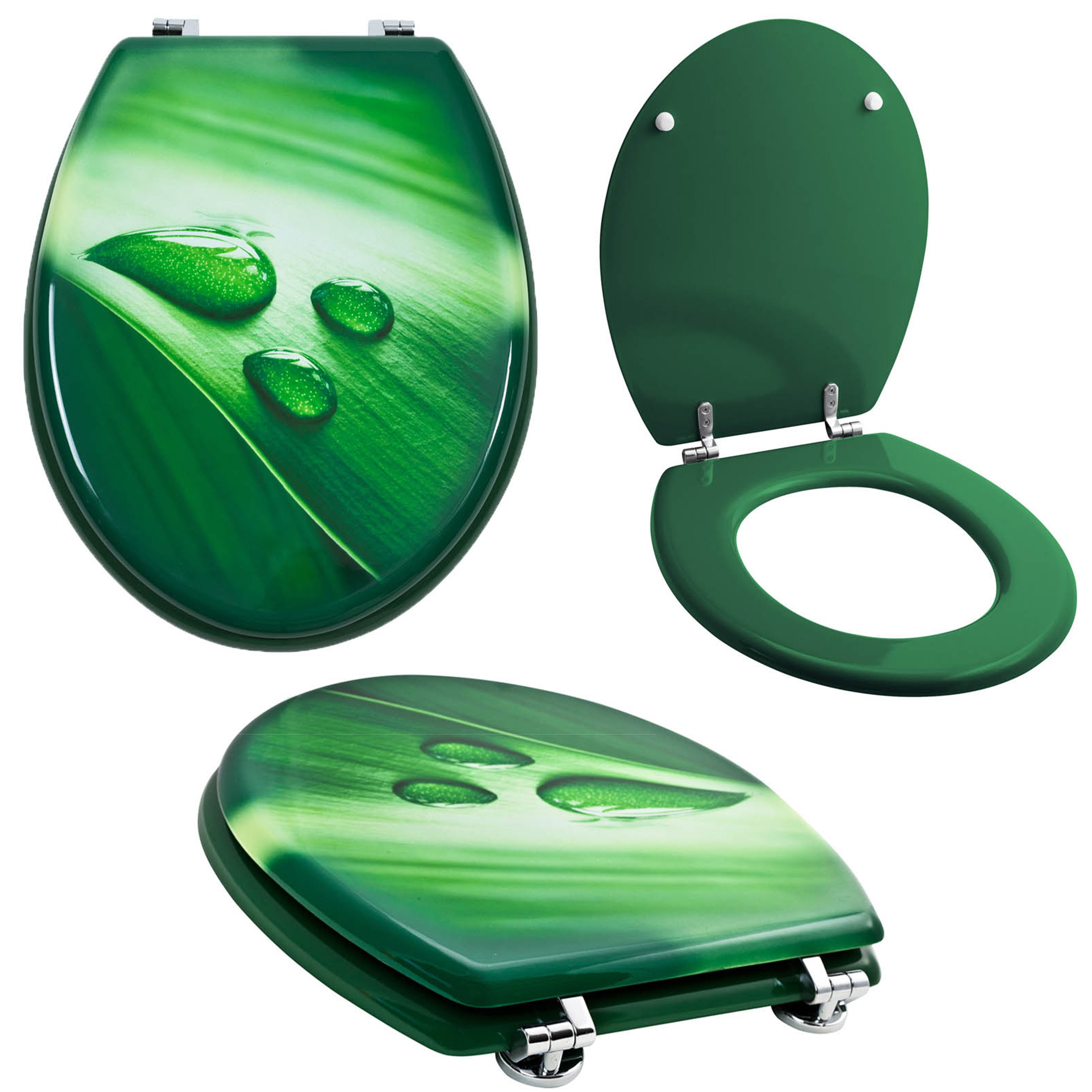 Grafner WC-Sitz WC Sitz aus MDF Toilettensitz mit Absenkautomatik verschiedene Motive, Absenkautomatik