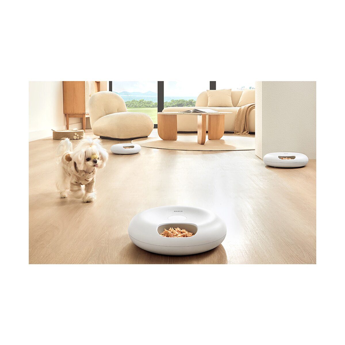 ROJECO Futterspender Rojeco Automatischer Futterspender 6 Mahlzeiten 3600mAh