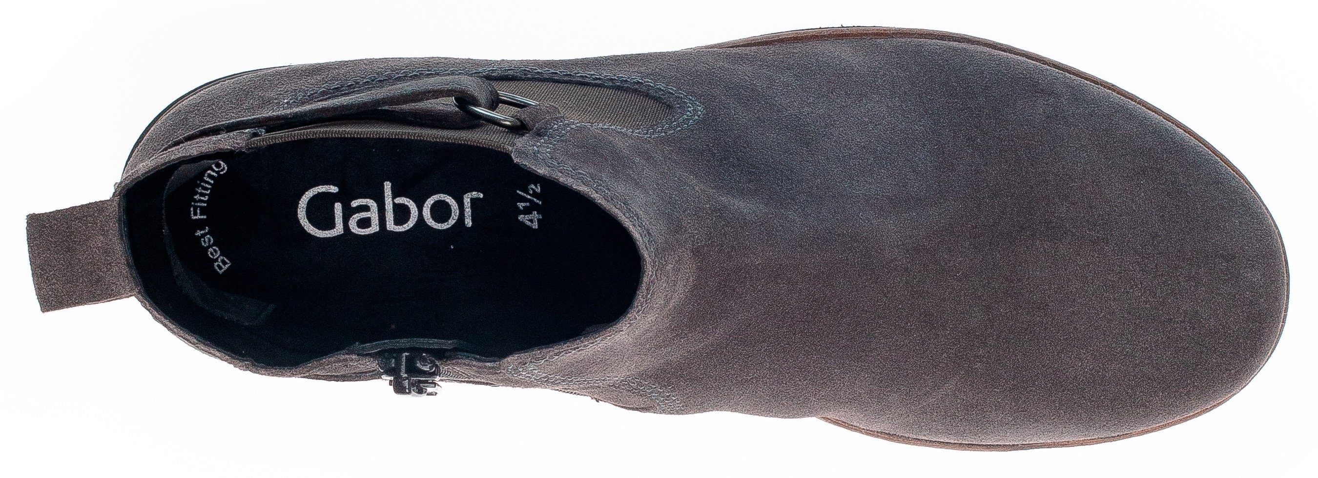 Gabor Stiefelette mit Zierriemchen grau